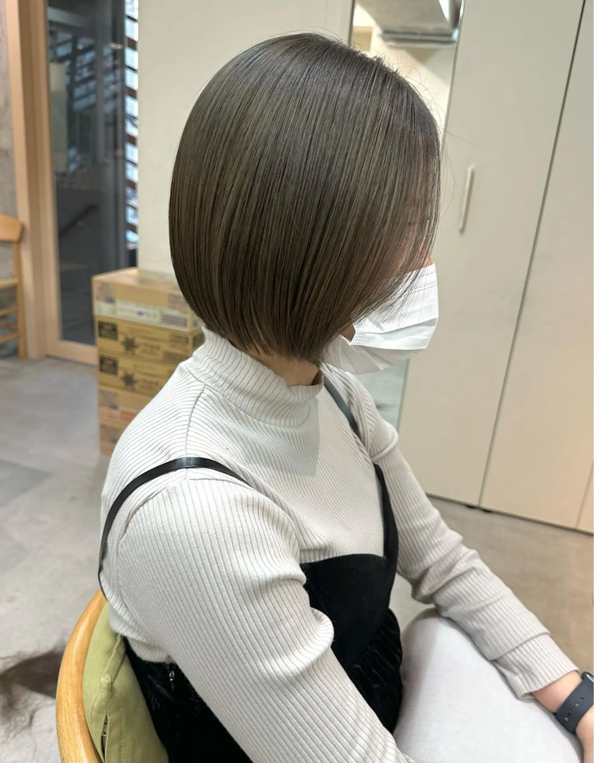 ショート カラー ヘアカラー トリートメント mee.urawa所属・似合わせショート×透 明感/やじまたかしのヘアスタイル