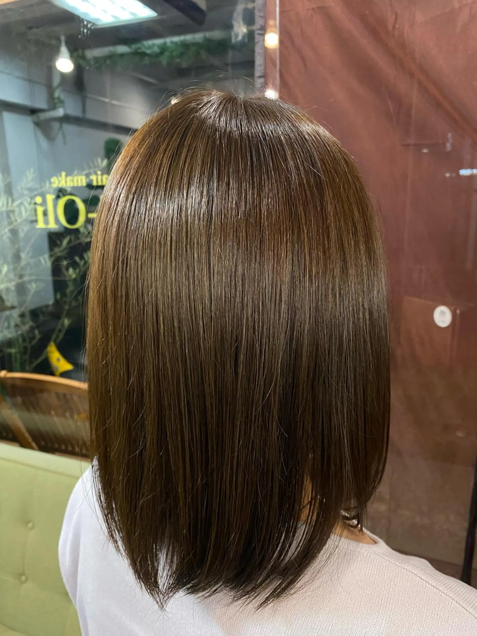 カラー ベージュカラー オリーブカラー ヘアカラー トリートメント 河端 悠花のヘアスタイル