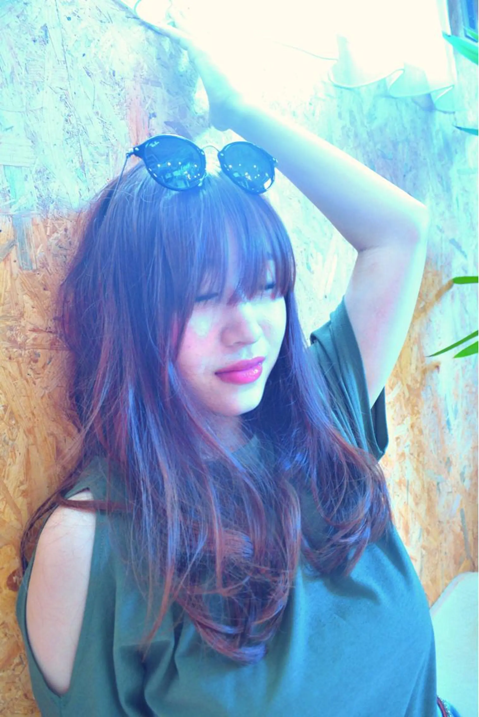 ロング カラー パーマ ヘアアレンジ ハイライトカラー ハイライト belle chambreイブカのその他イメージ
