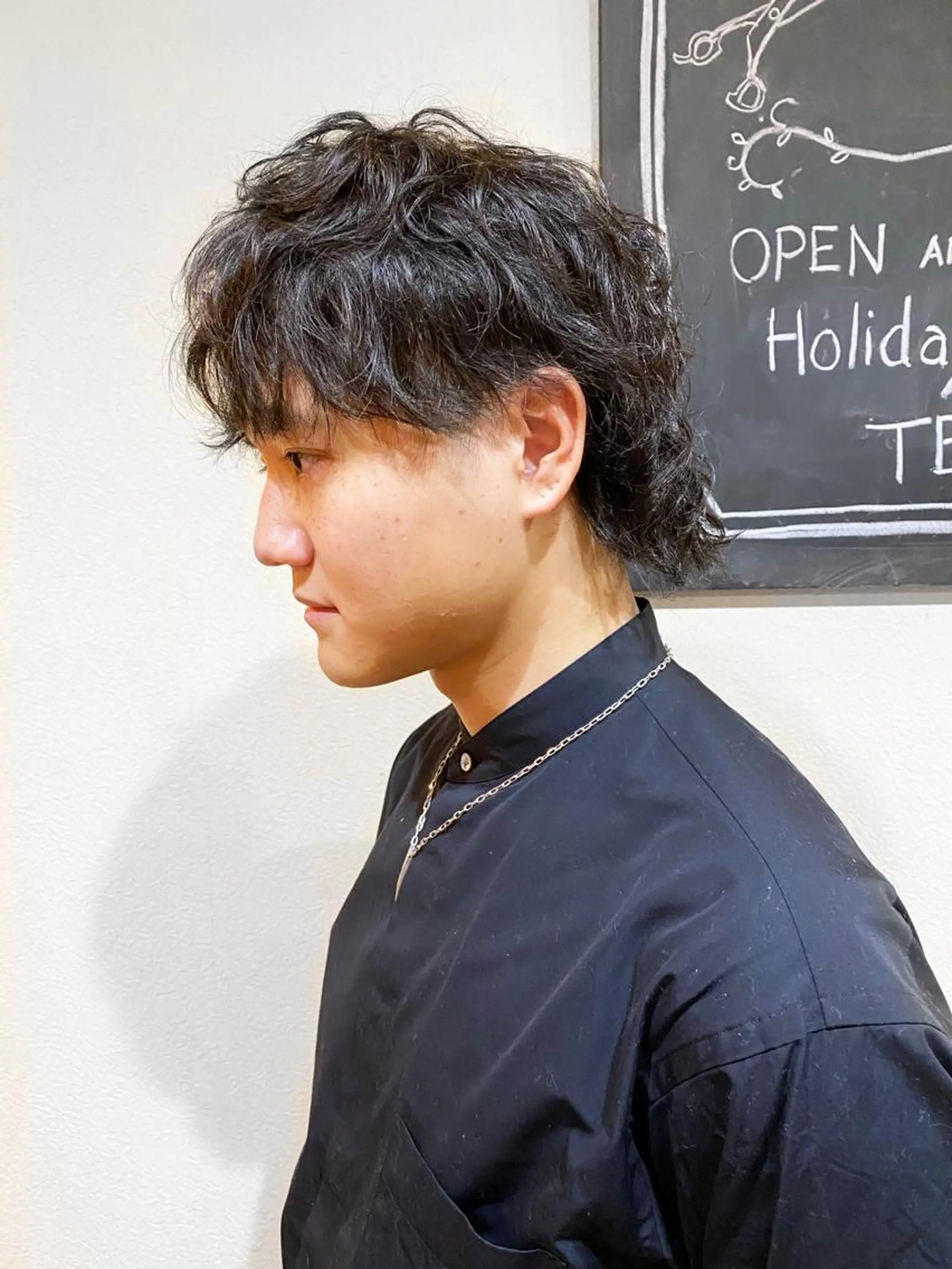 ショート メンズ メンズパーマ メンズウルフカット ウルフカット カット SALON LUMINOUS所属・三瓶 智広のヘアスタイル