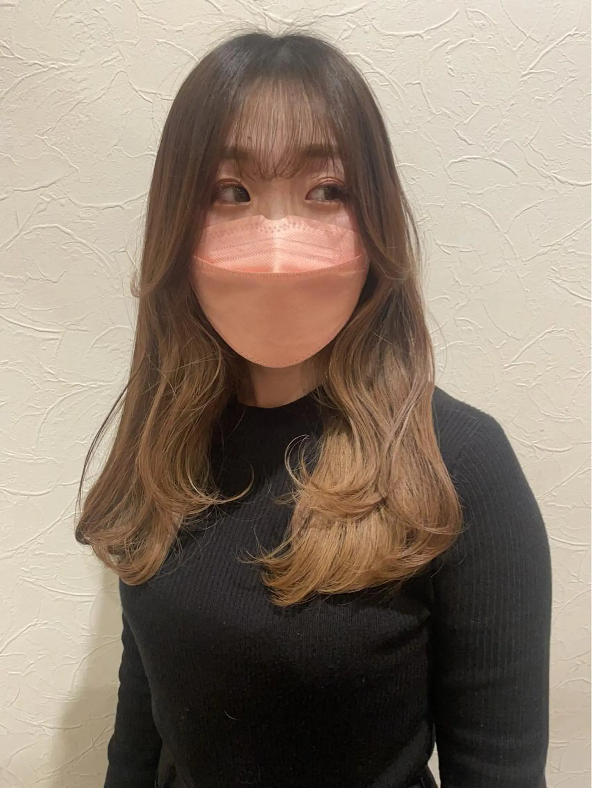 ロング レイヤーカット シースルーバング 髪質改善ageless所属・ageless/ marina髪質改善のヘアスタイル