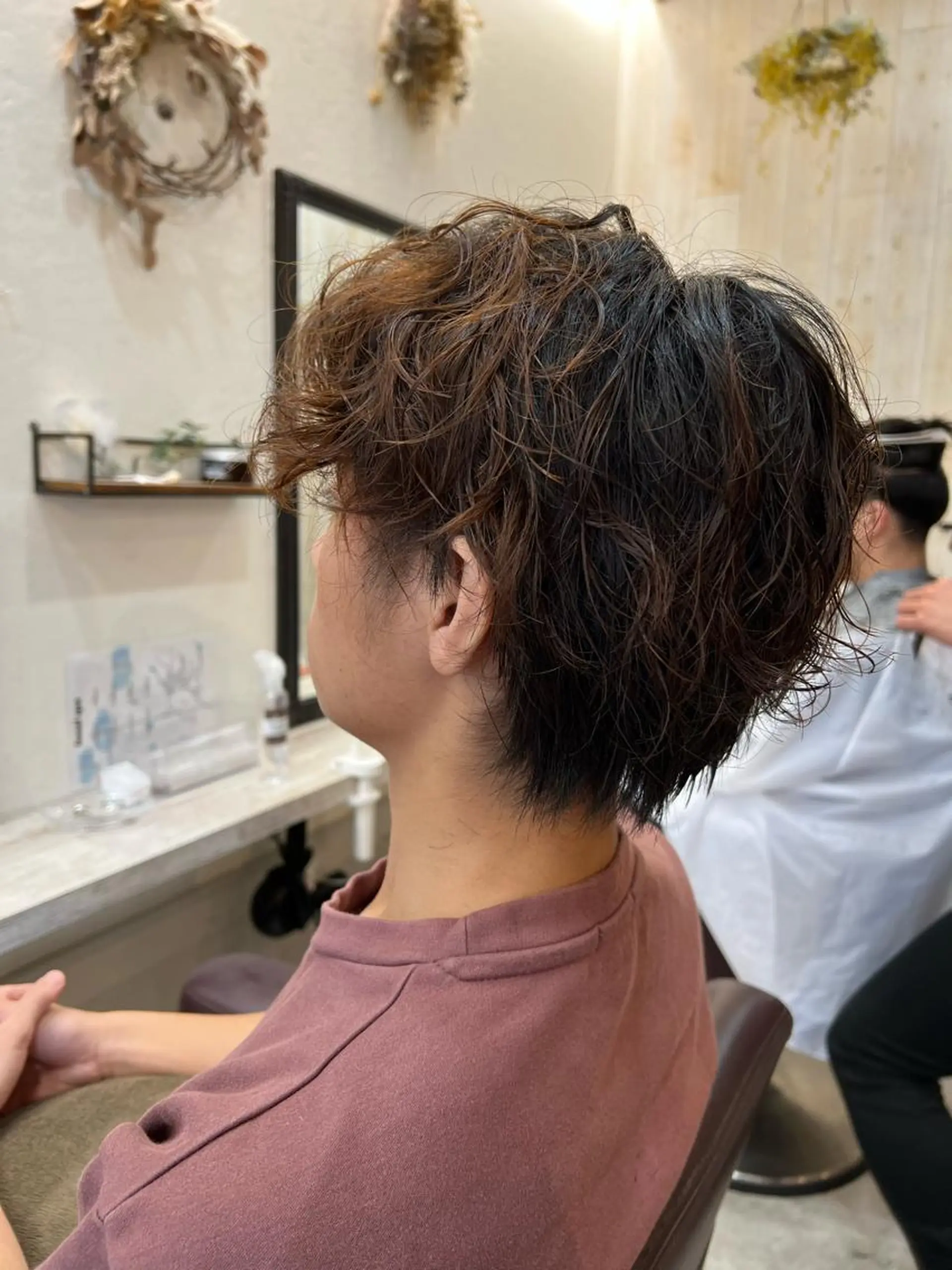 パーマ メンズ hair-room a-to所属・🌱ブリーチカラー しばただいき🌱のヘアスタイル