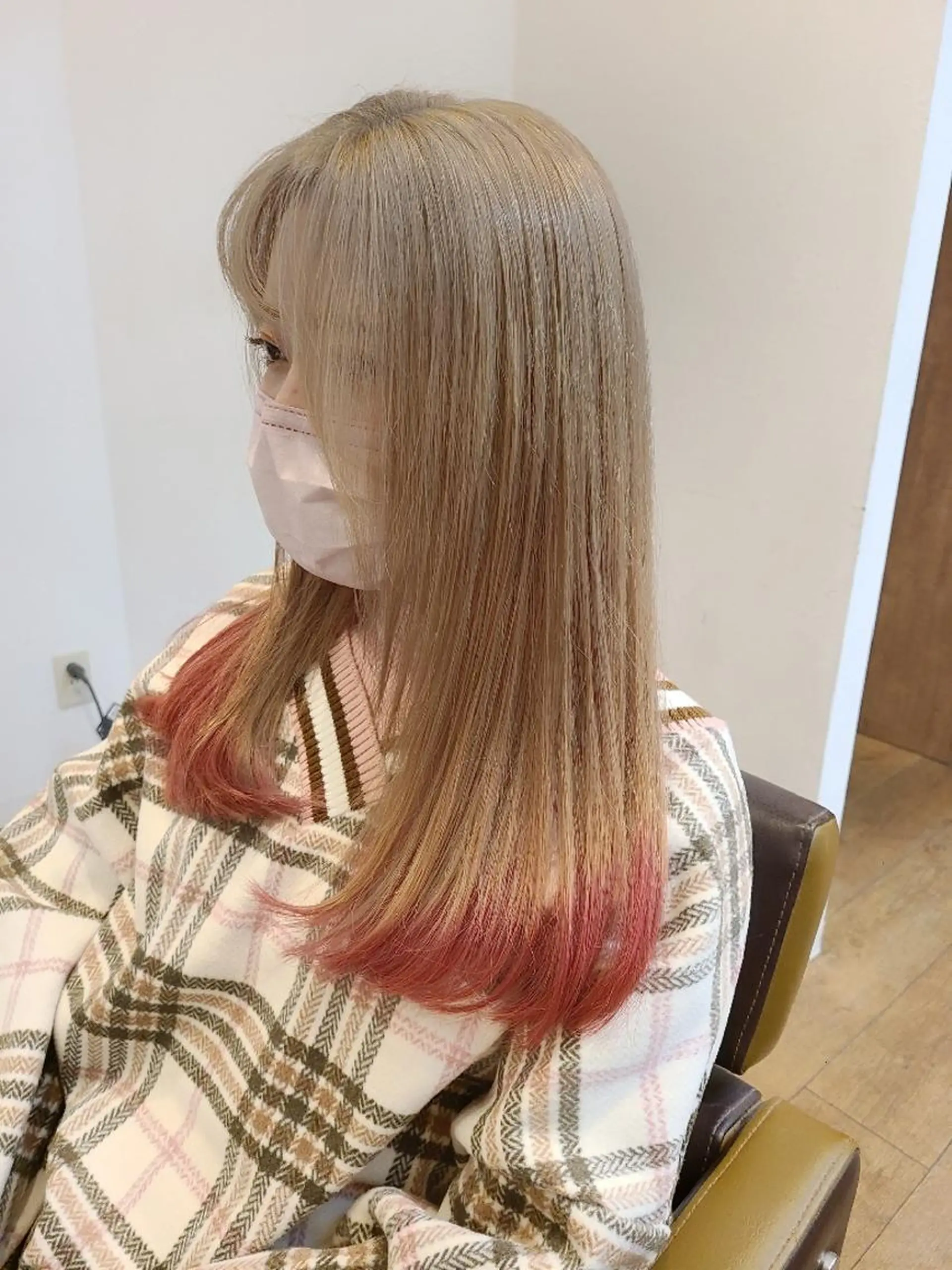 ロング カラー ピンクカラー カット ヘアカラー トリートメント 【ネウィ天王寺 】seiyaのヘアスタイル