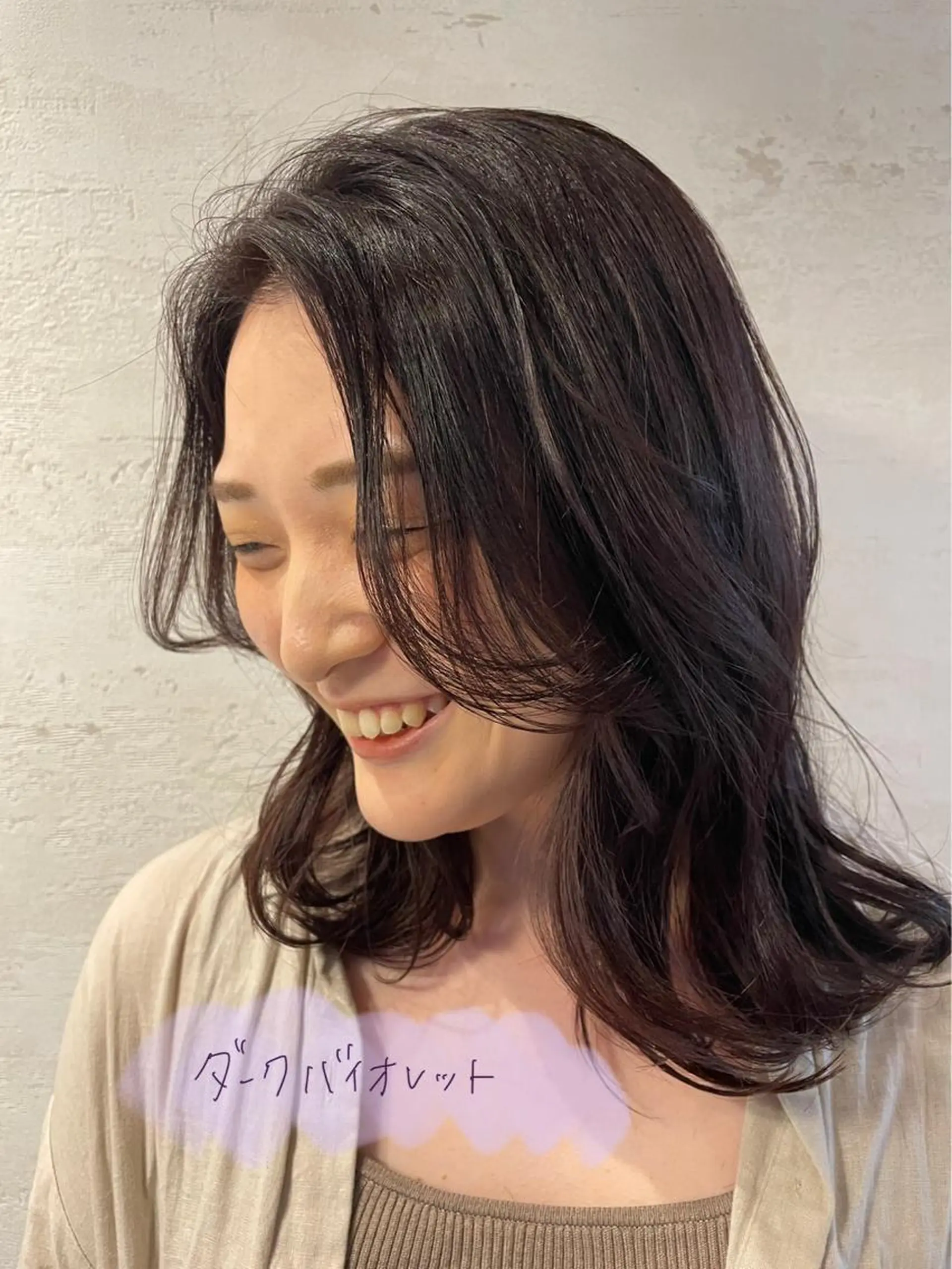 ミディアム カラー ヘアカラー トリートメント 女性に人気♪ はやしほのかのヘアスタイル