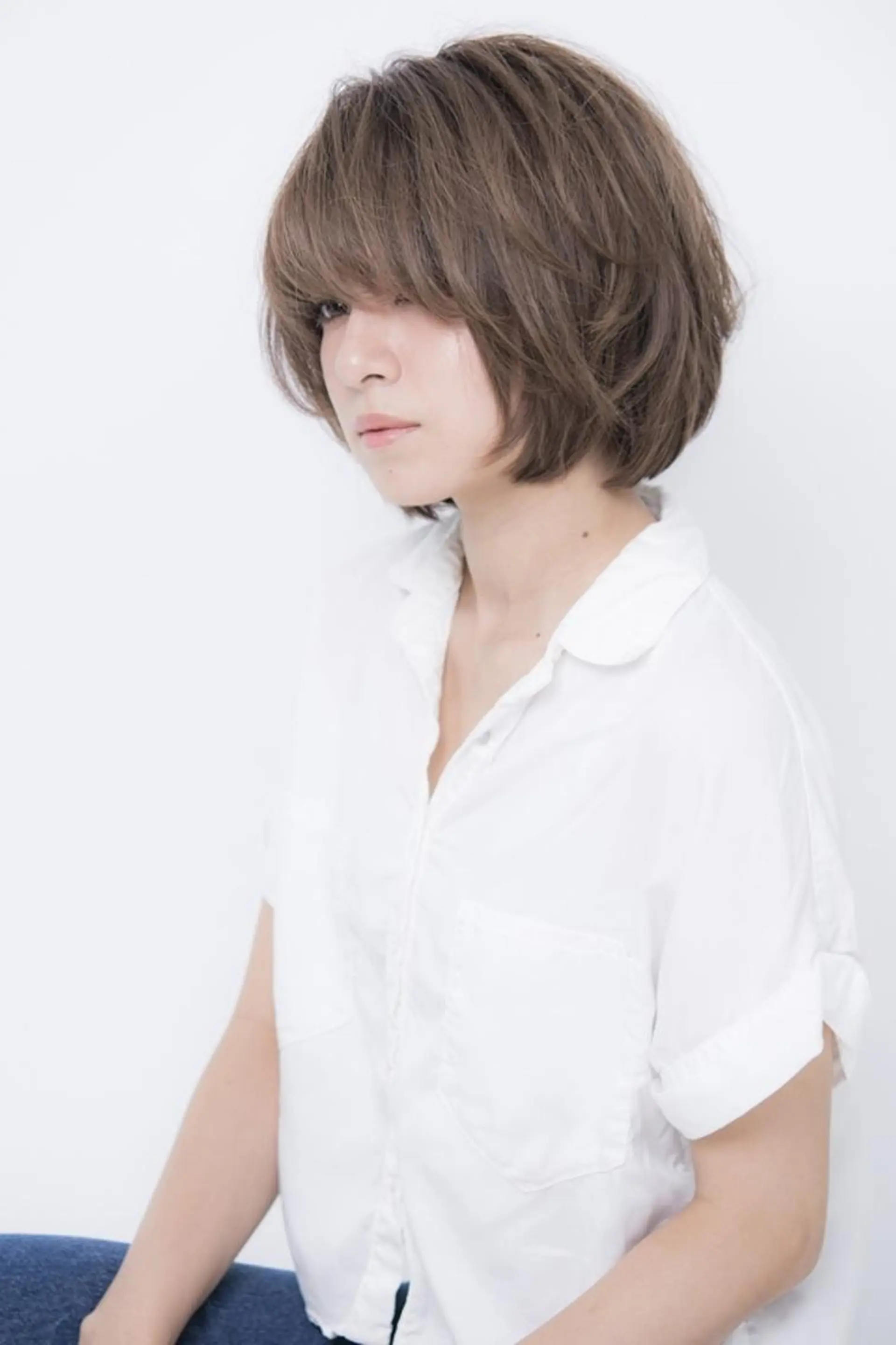 ミディアム カラー 橋口 晃典のヘアスタイル