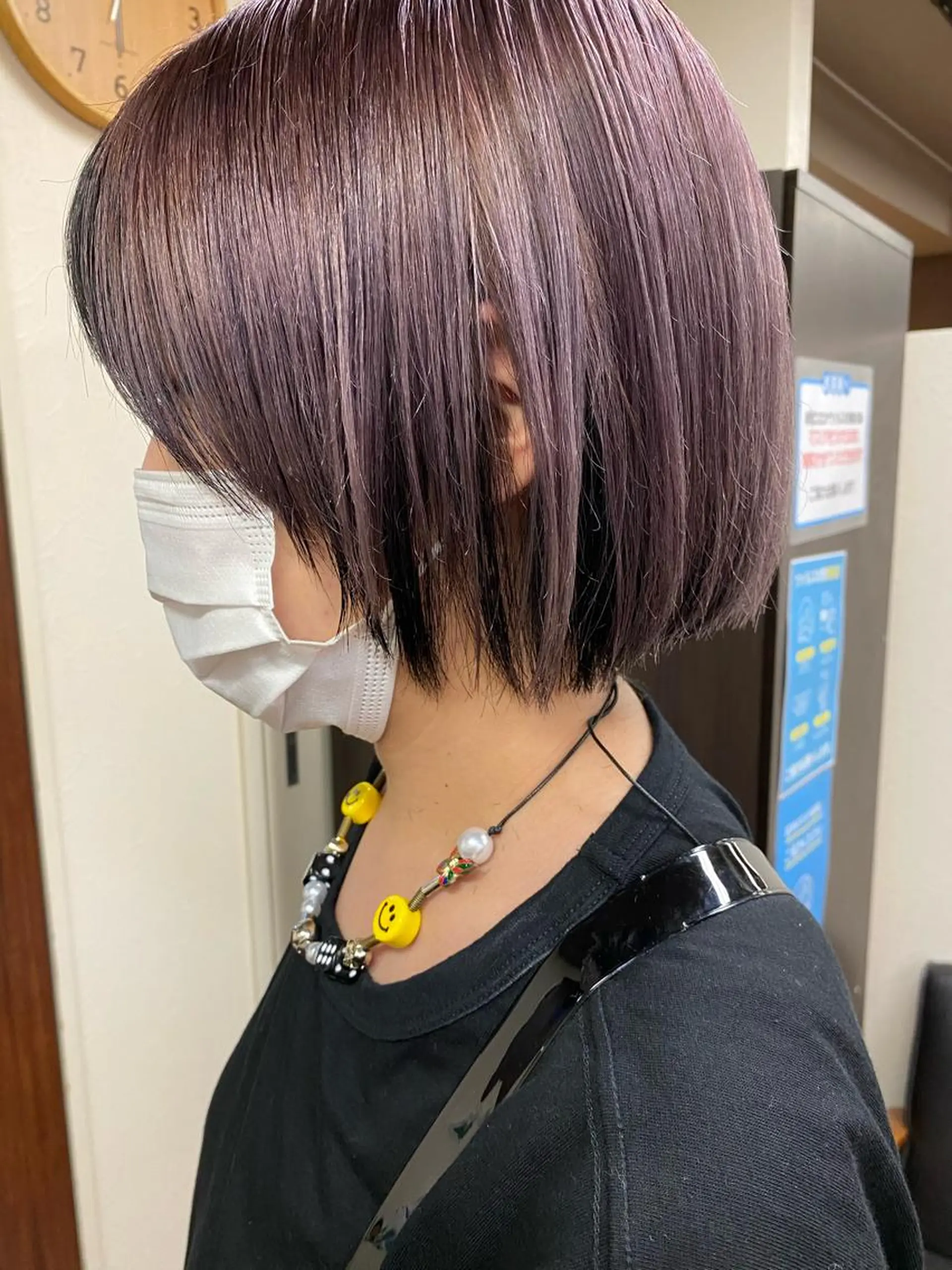 ショート カラー ブリーチ ブロンド ラベンダーカラー ヘアカラー トリートメント せこぐち まいのヘアスタイル