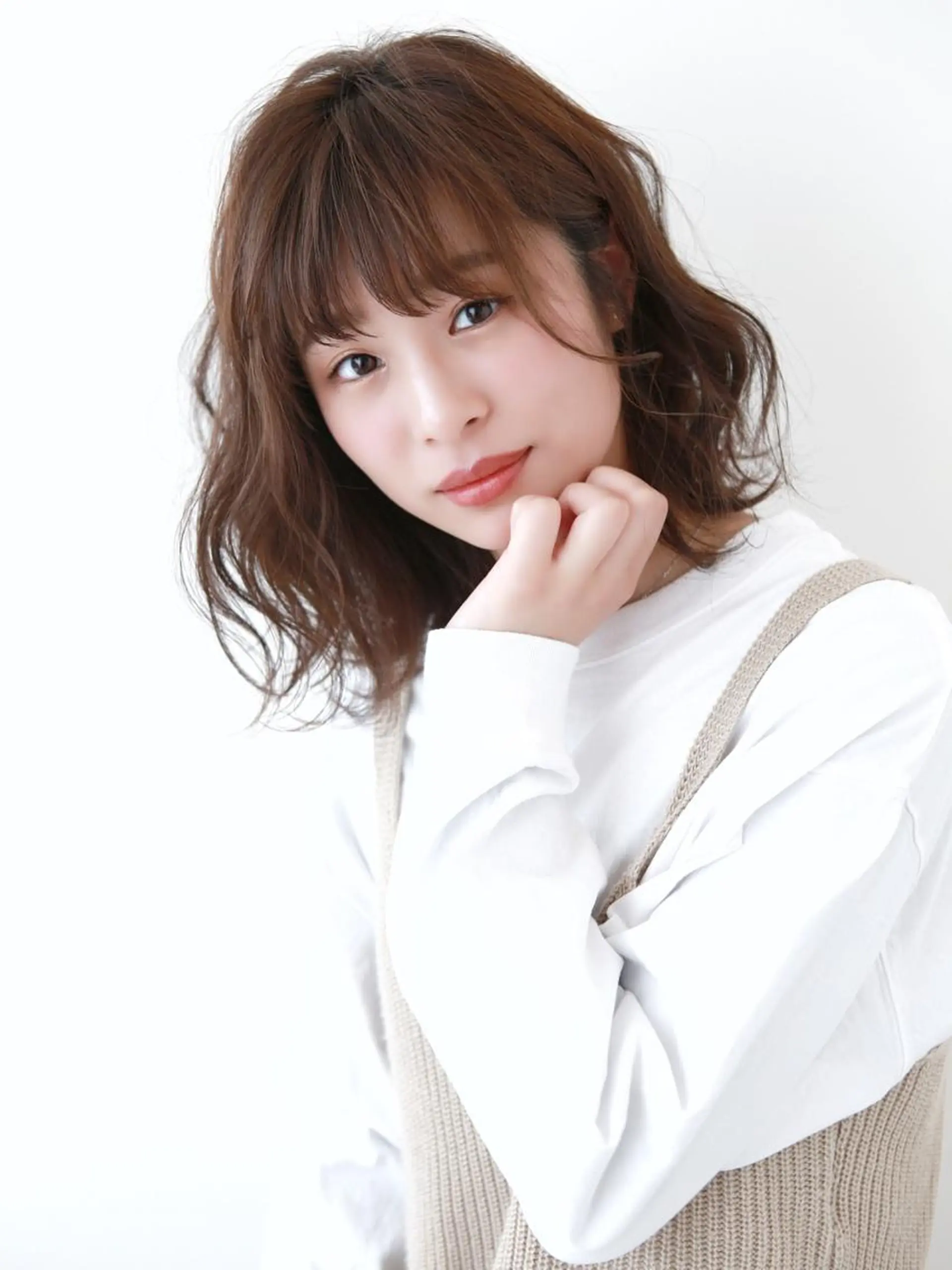 ミディアム カラー カット パーマ レイヤー/メンズ 奥野恭平のヘアスタイル