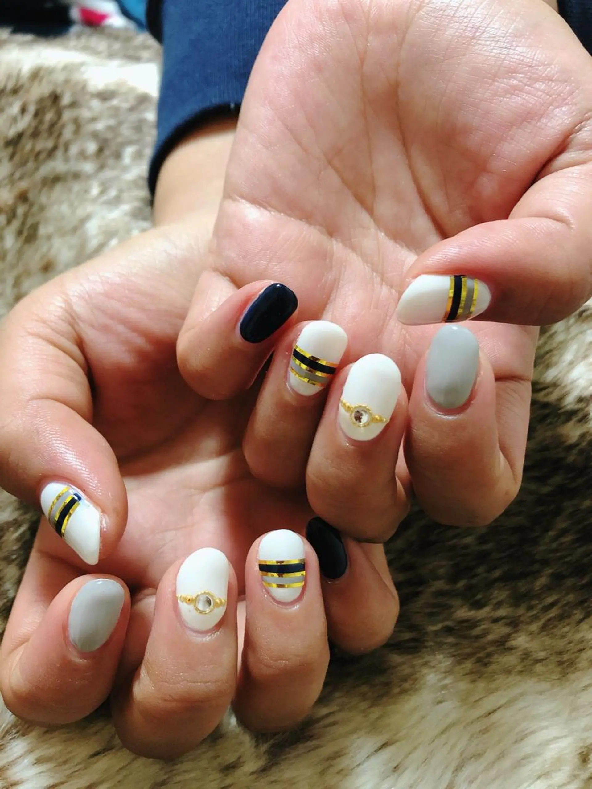 ネイル ボーダー kiki nail 二子玉川のネイルデザイン