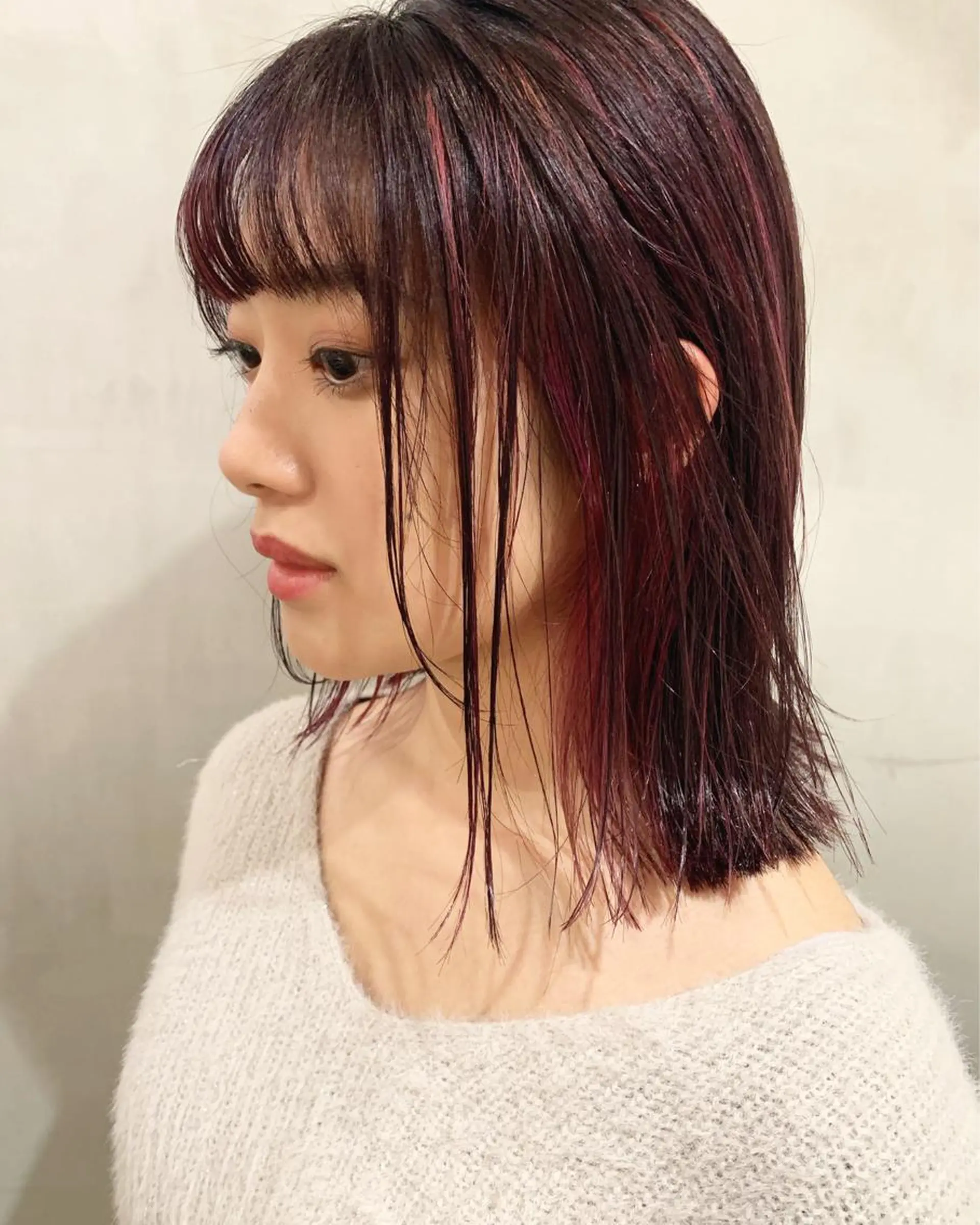 ミディアム カラー 優 作のヘアスタイル