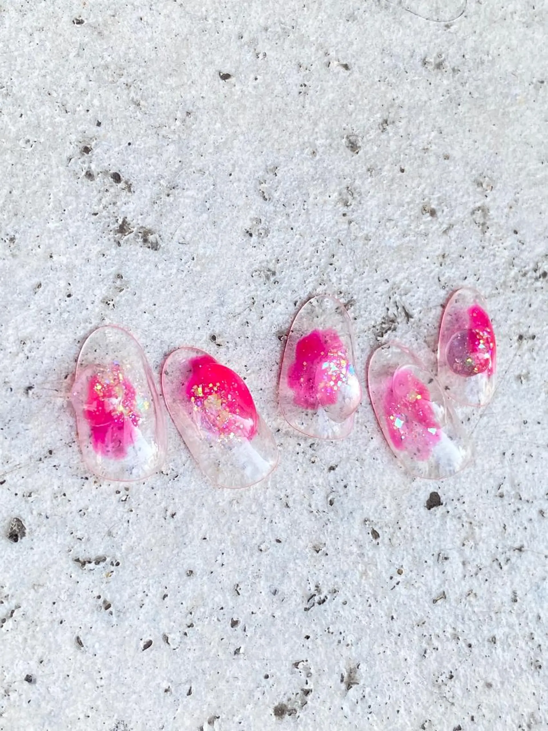 ネイル クリアネイル ハンドネイル フジタ エリカのネイルデザイン