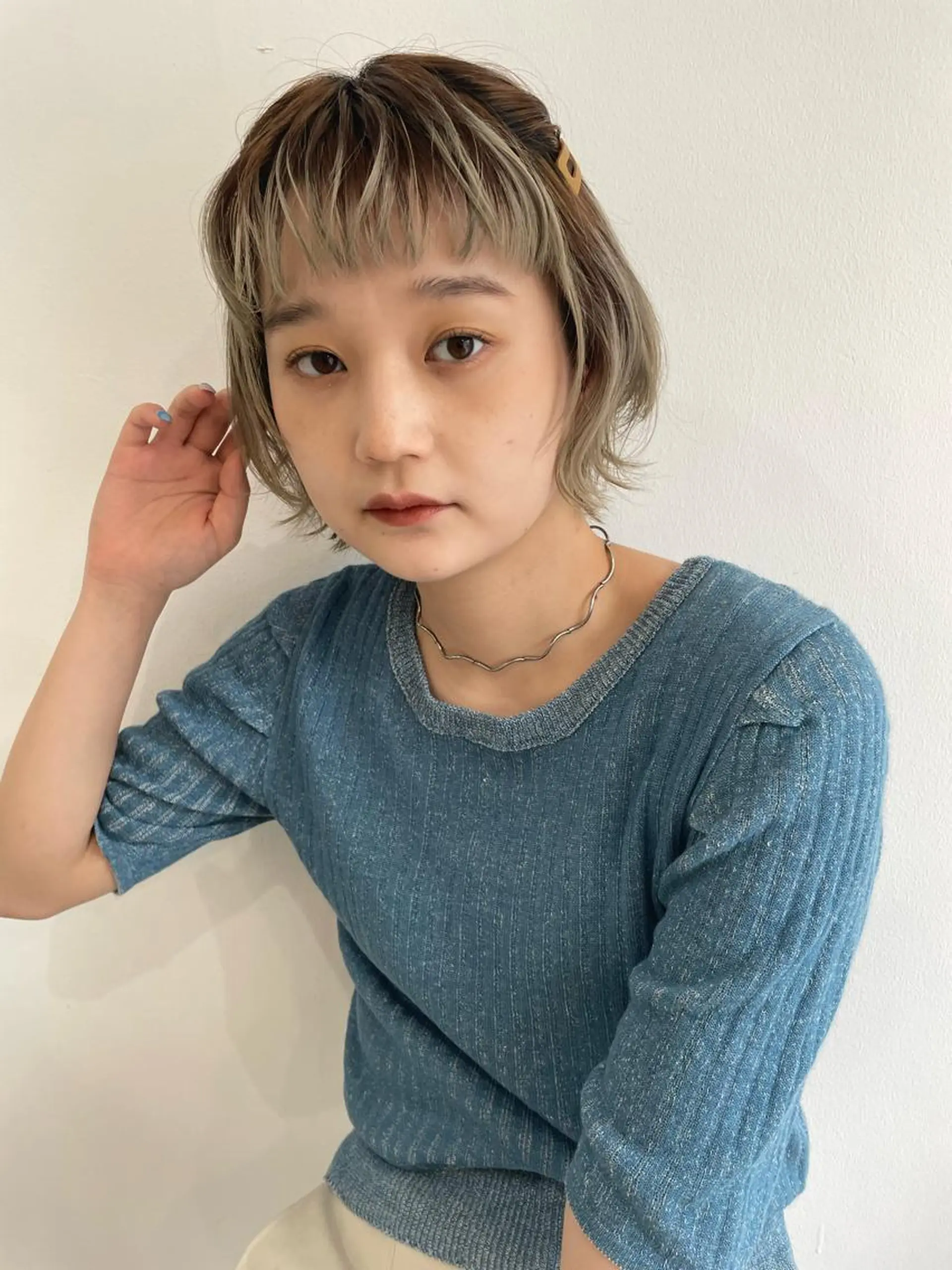 ショート ヘアアレンジ silo所属・silo MOKA 顔周りカット🦦のヘアスタイル