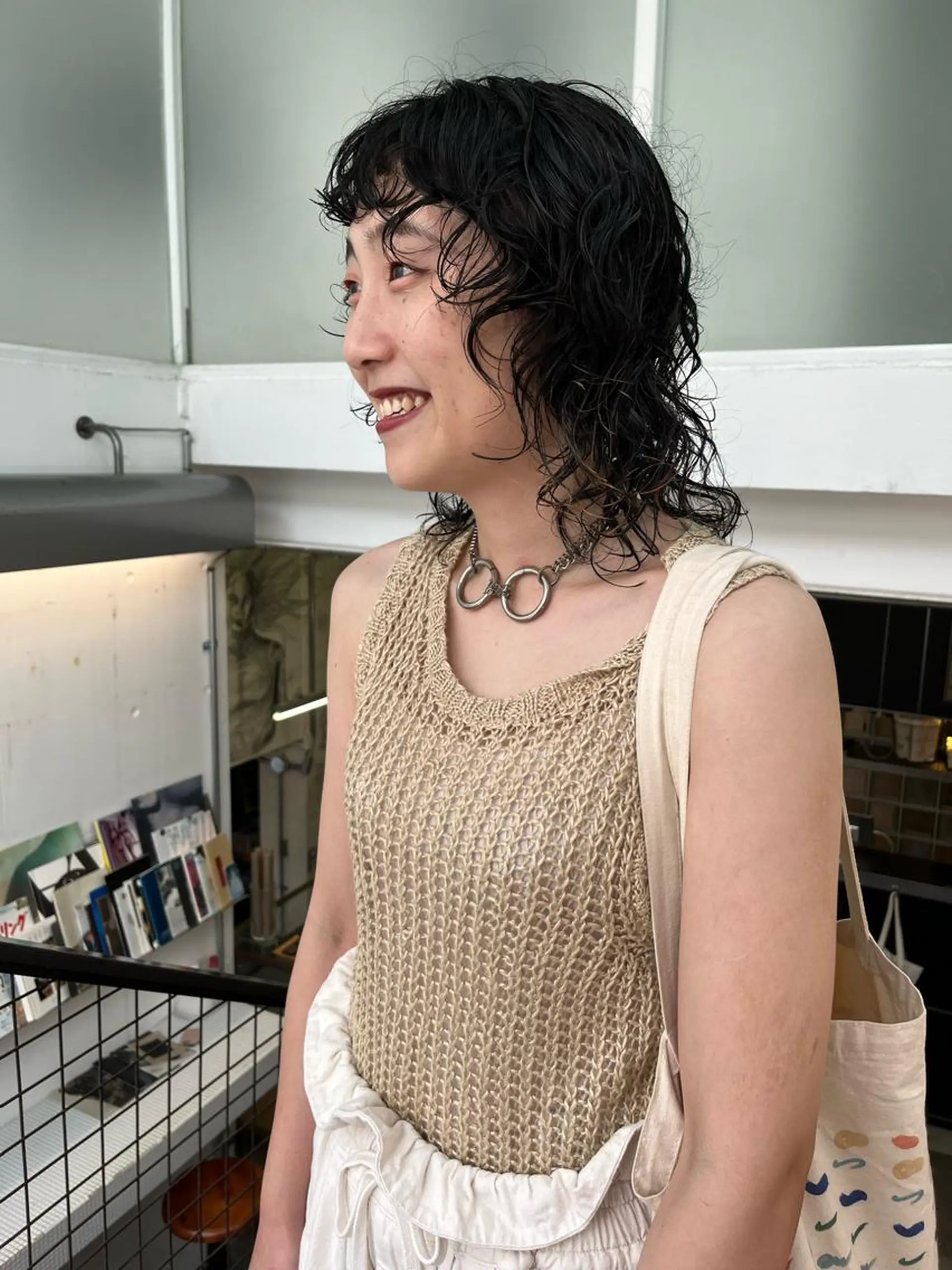 ミディアム パーマ カット パーマ NOUN所属・eri kinjoのヘアスタイル