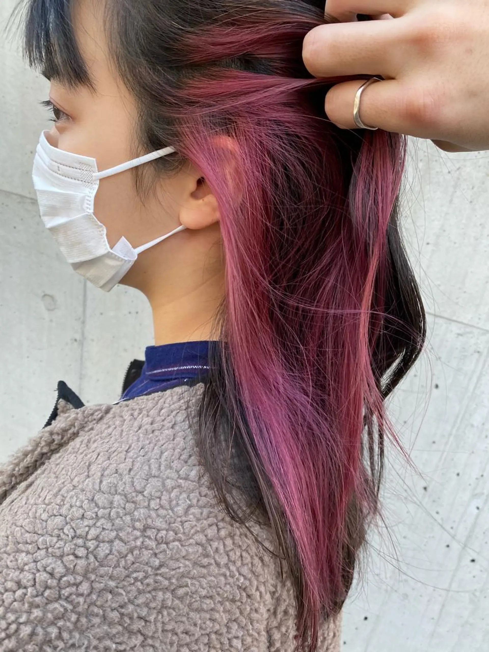 カラー レイヤーカット ハイトーンウエダのヘアスタイル