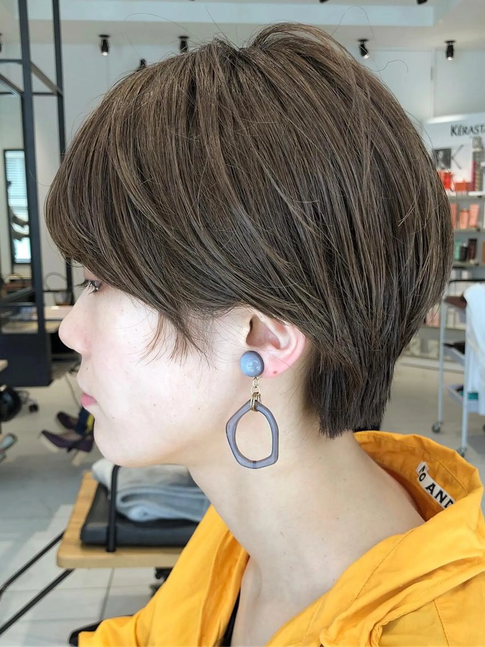 ショート ショートボブ ボブ ショートヘア 艶レイヤー/艶髪矯正 /ケラトリ/石井のヘアスタイル