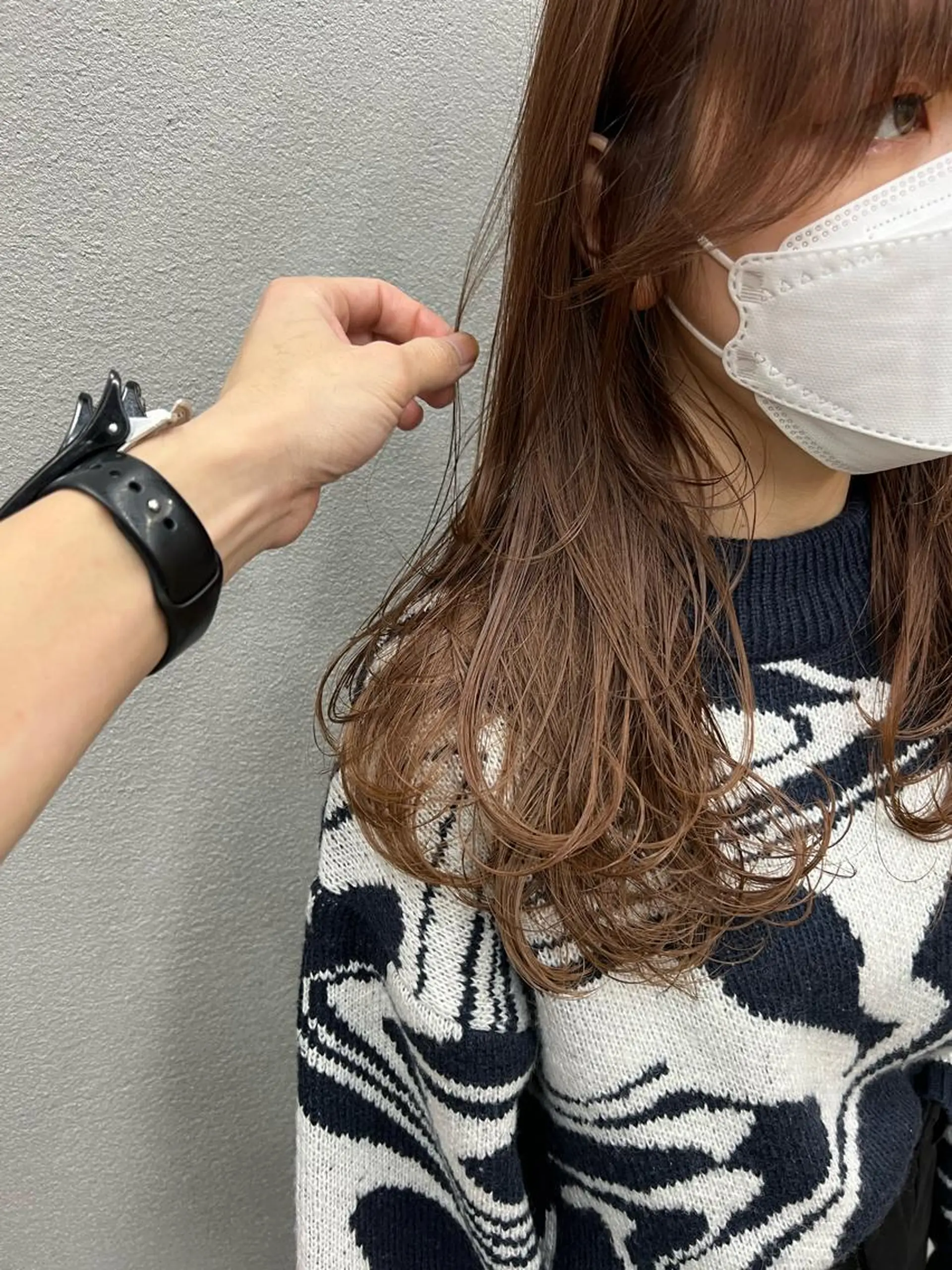 セミロング カラー レイヤーカット カット ヘアカラー トリートメント お顔まわりカット🌱 emo.村松泉綺のヘアスタイル