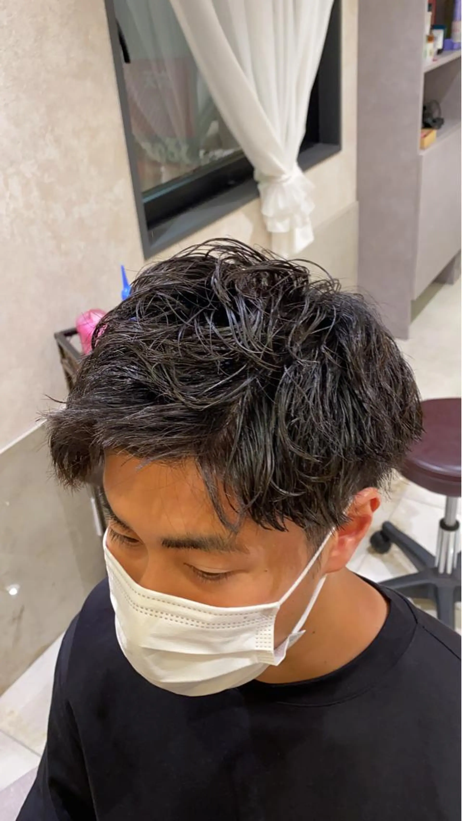 ショート パーマ メンズ カット パーマ CIEL天六店 三上春のヘアスタイル