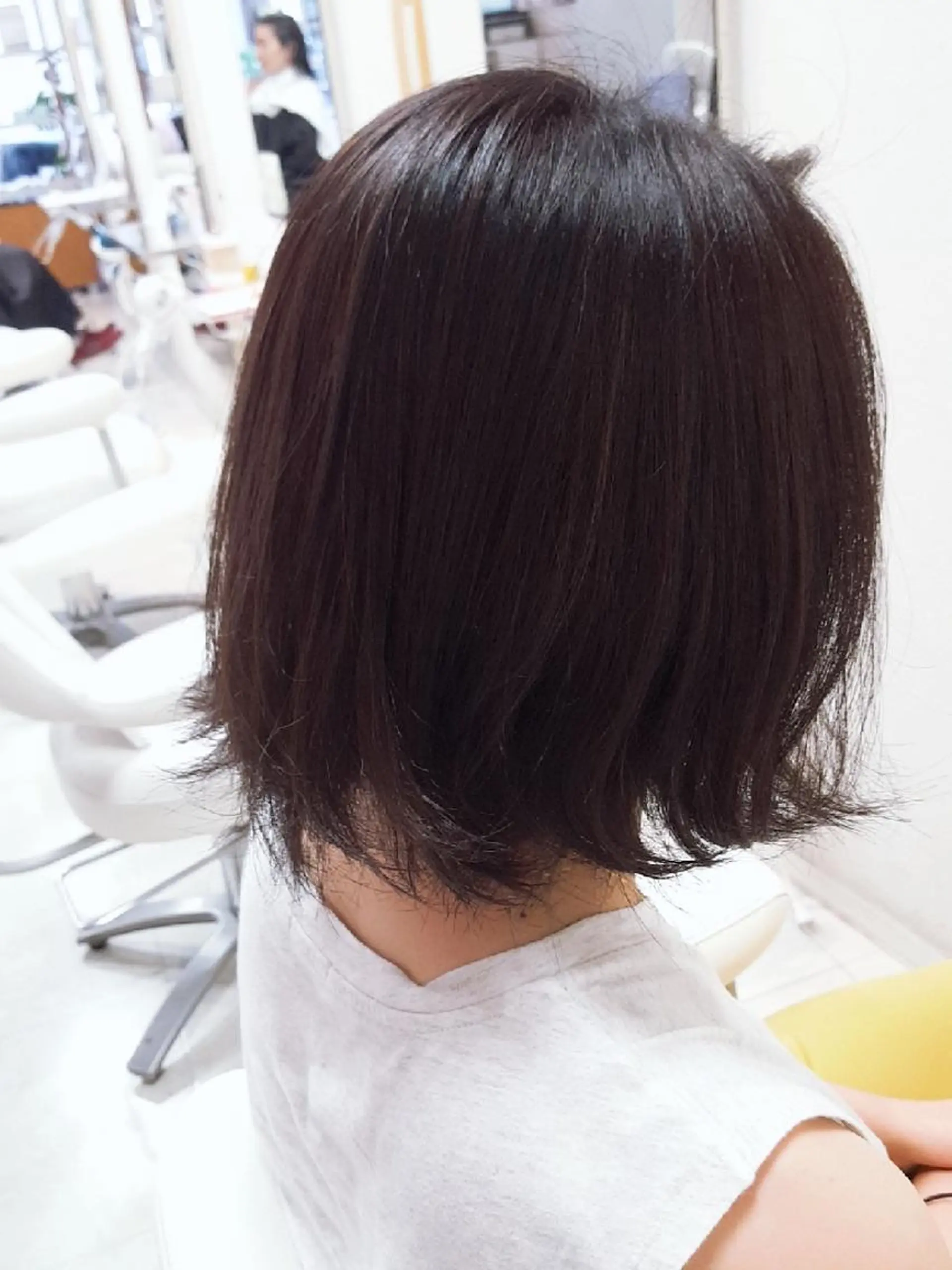 ミディアム カラー パープルカラー カット ヘアカラー トリートメント 菊地 美憂のヘアスタイル