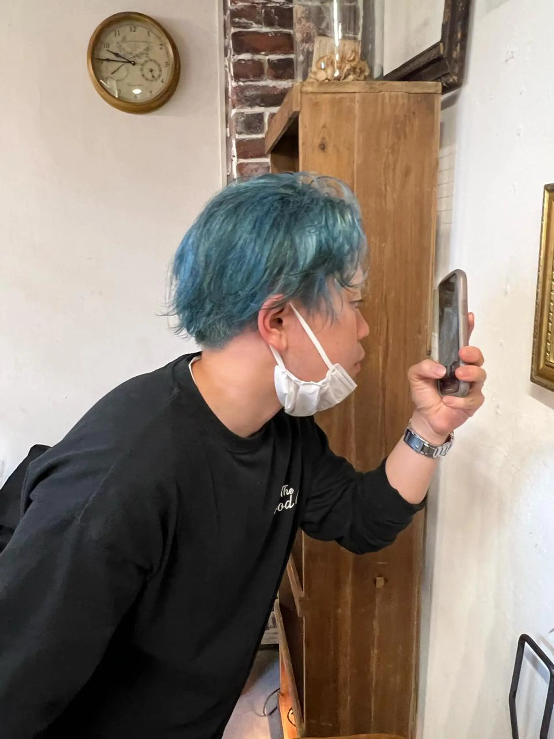 カラー ブルーカラー Joh/メンズカット /レイヤー/ブリーチのヘアスタイル