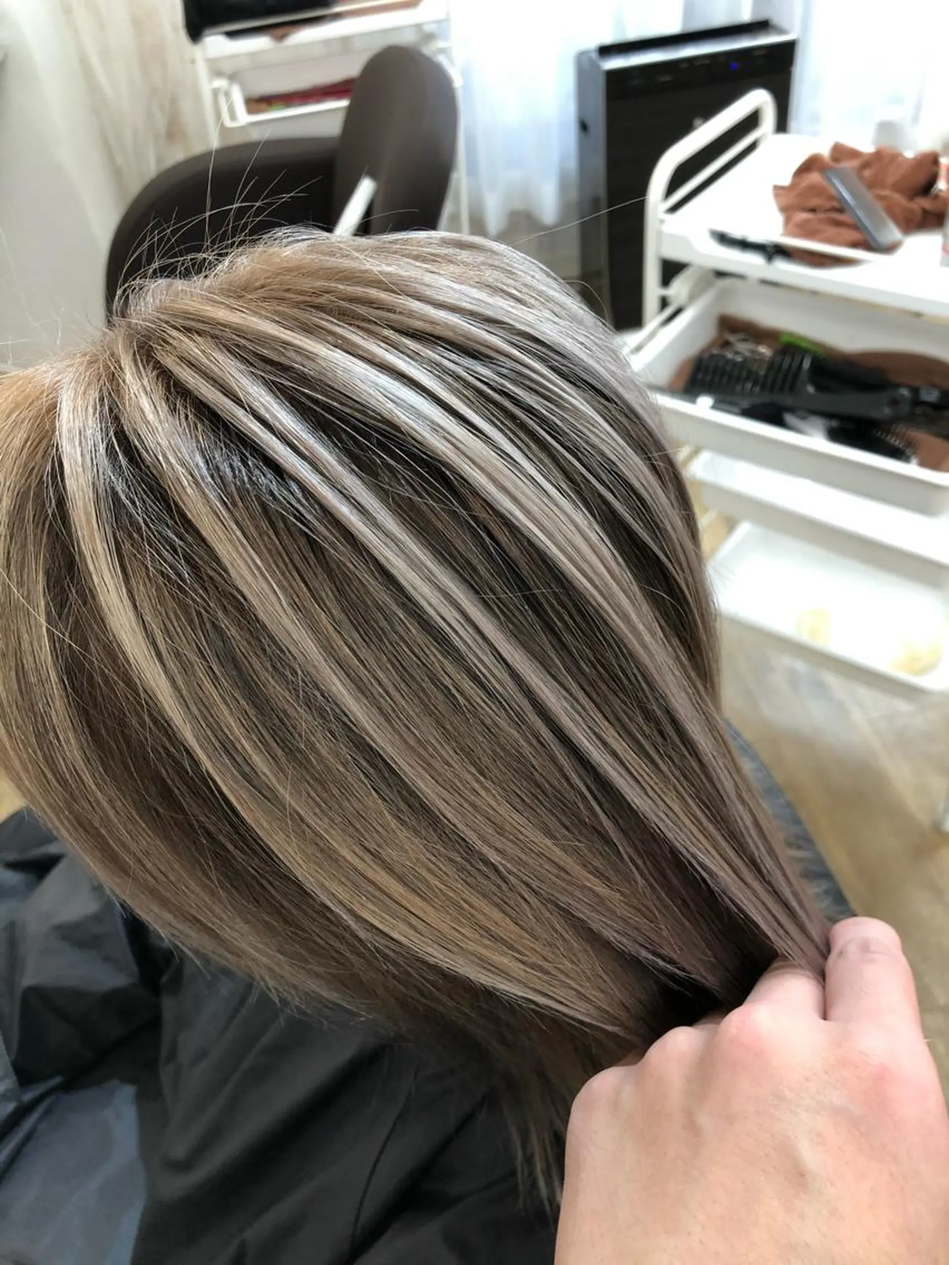 セミロング カラー プライベートサロン LyoN/RYOTAのヘアスタイル