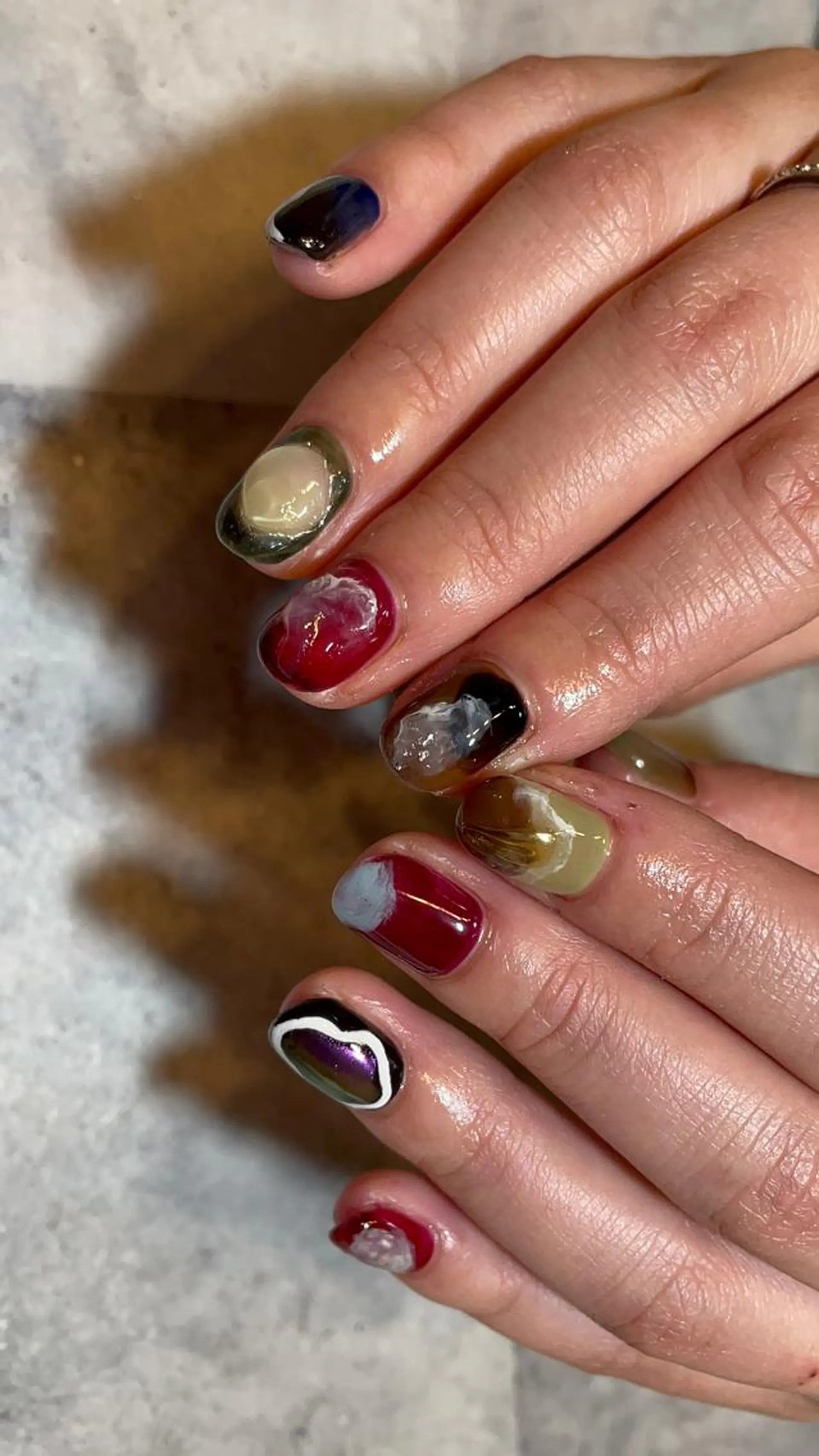 ネイル フットネイル ジェルネイル マットネイル ミラーネイル ニュアンスネイル ハンドネイル nail salon ラピスラズリのネイルデザイン