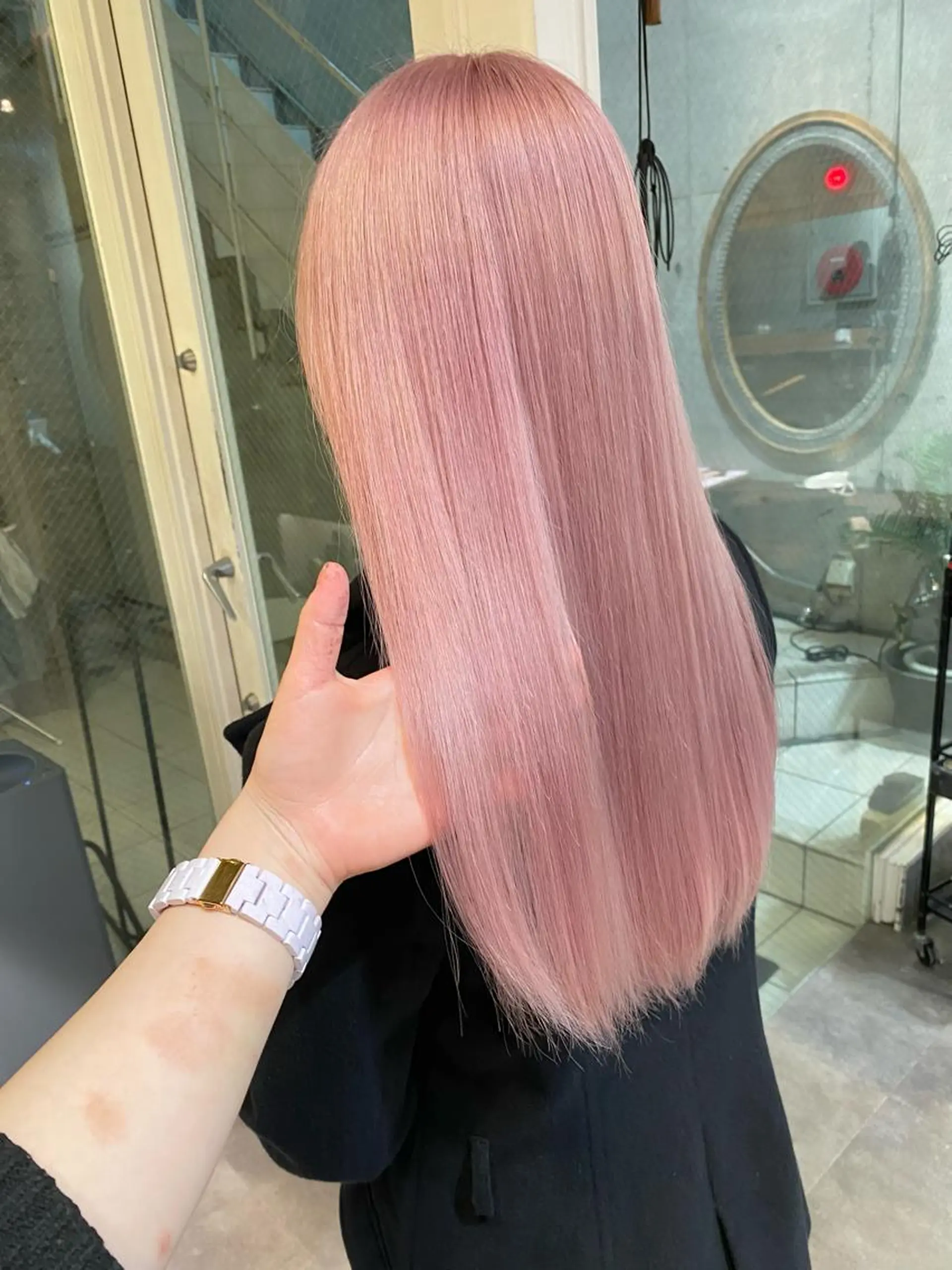 ロング カラー ピンクカラー 平成ギャル×韓国 mix💖MIKUのヘアスタイル