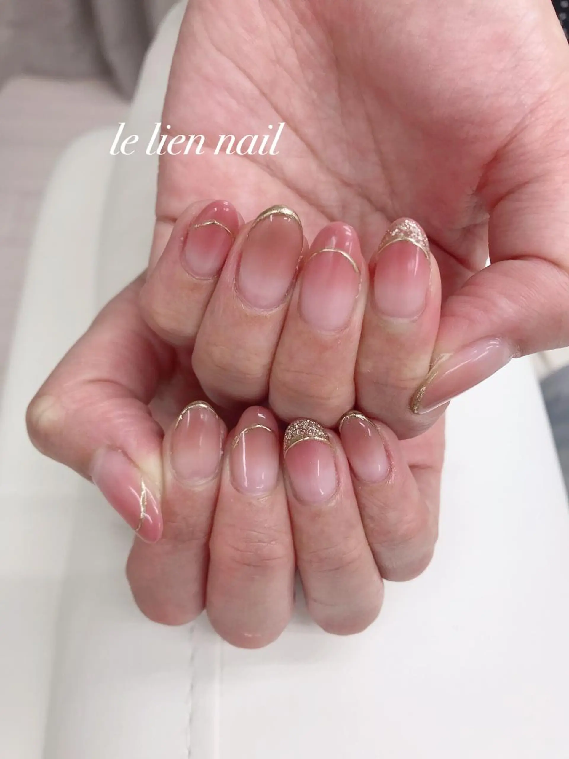 セミロング ハンドネイル le lien nailのネイルデザイン