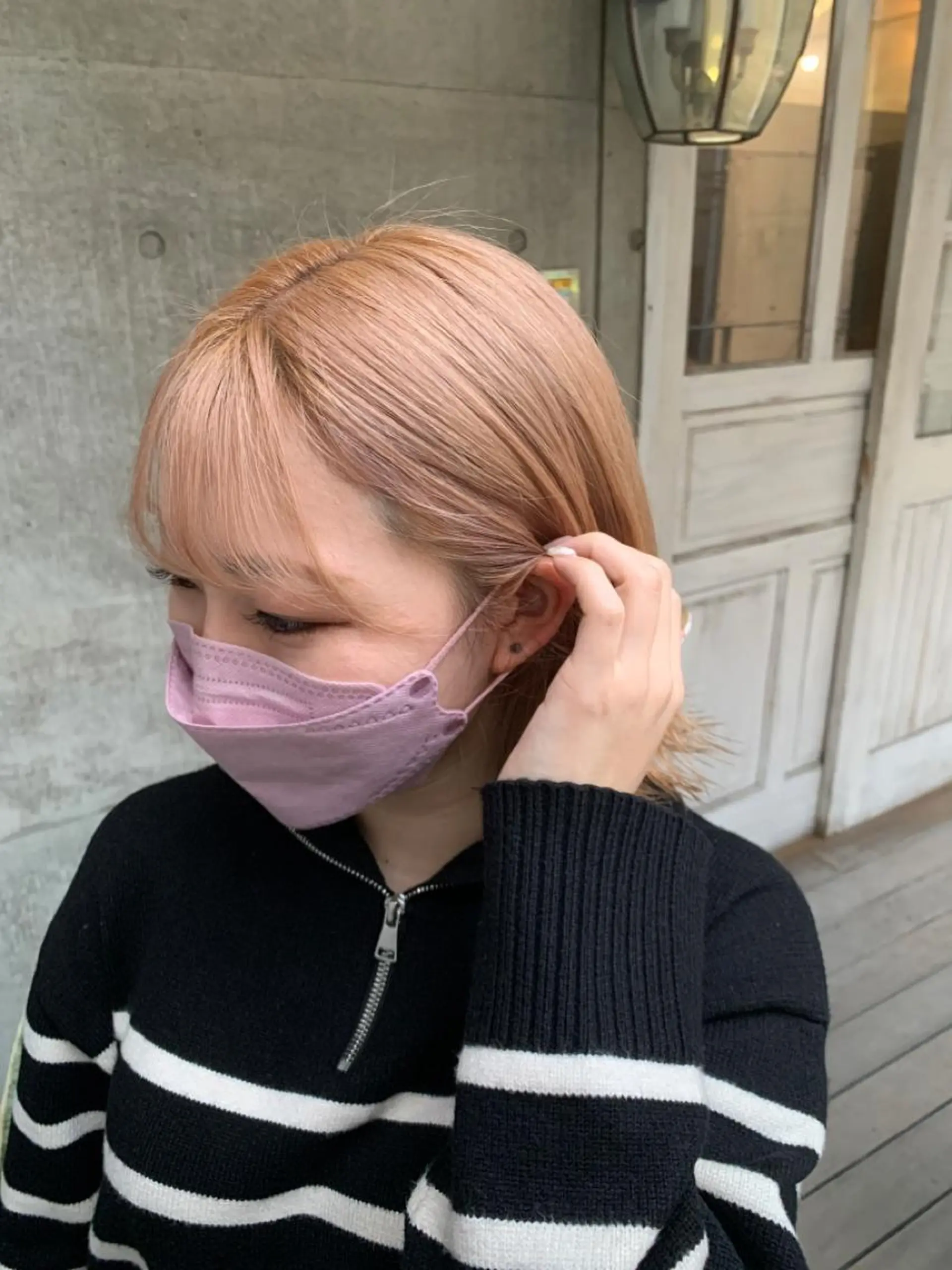ショート カラー ヘアアレンジ キッズ ショートボブ バレイヤージュ ブリーチ ケアブリーチ 透明感カラー ヘアカラー 🌈難波🌈ベージュ カラー【ヒロム】のヘアスタイル