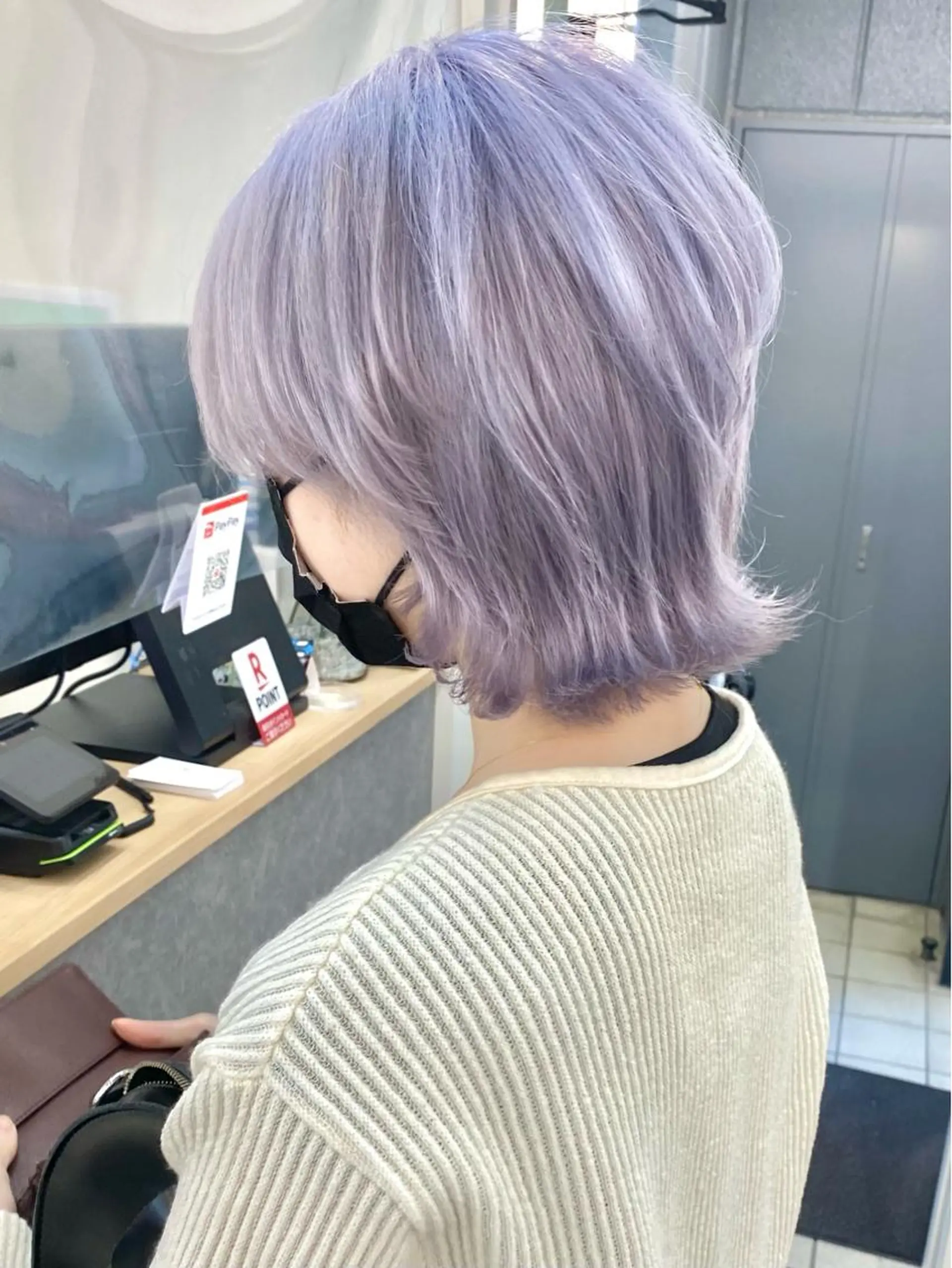 ミディアム カラー パープルカラー ヘアカラー トリートメント ヘアセット 💘カラー特化美容師 尾崎拓己のヘアスタイル