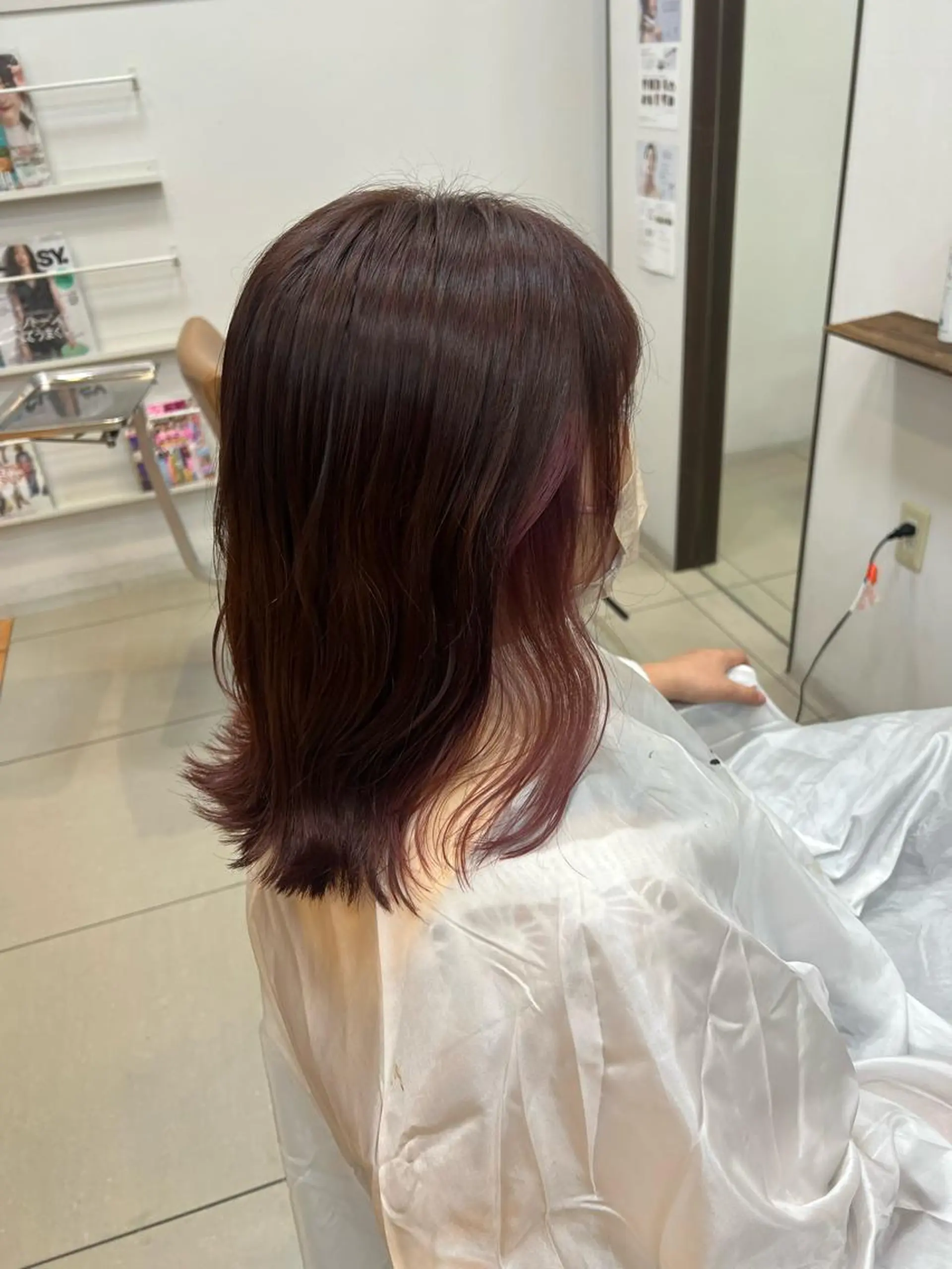 カラー ブラウンカラー インナーカラー ピンクカラー SOYONなんば店 ／韓国風のヘアスタイル