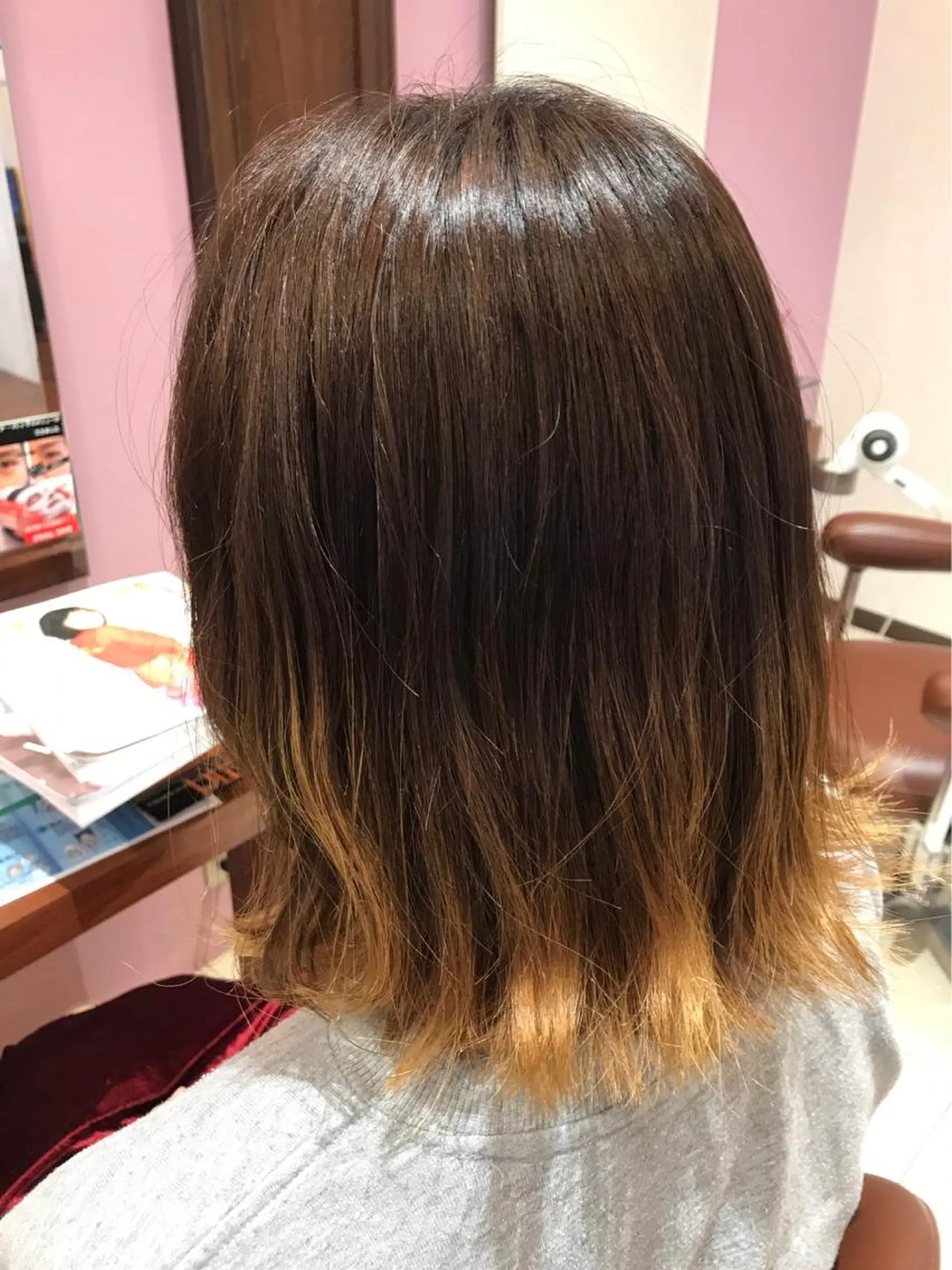 ミディアム カラー グラデーションカラー イルミナカラー 髪質改善 大阪長居🌱野見山 卓也のヘアスタイル