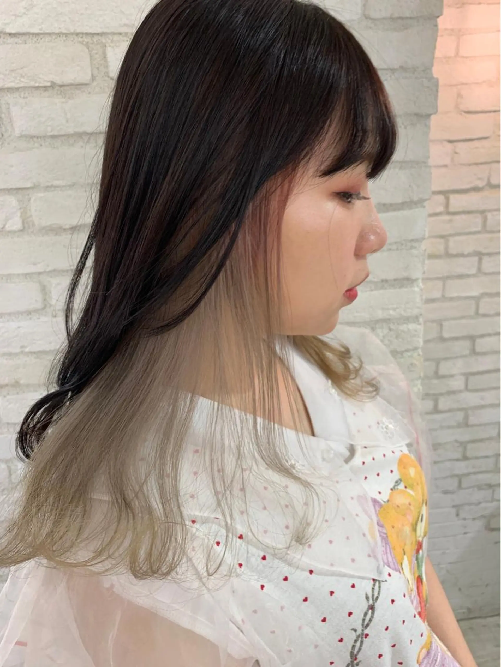 セミロング カラー 韓国ヘア/艶カラー /田中悠佑のヘアスタイル