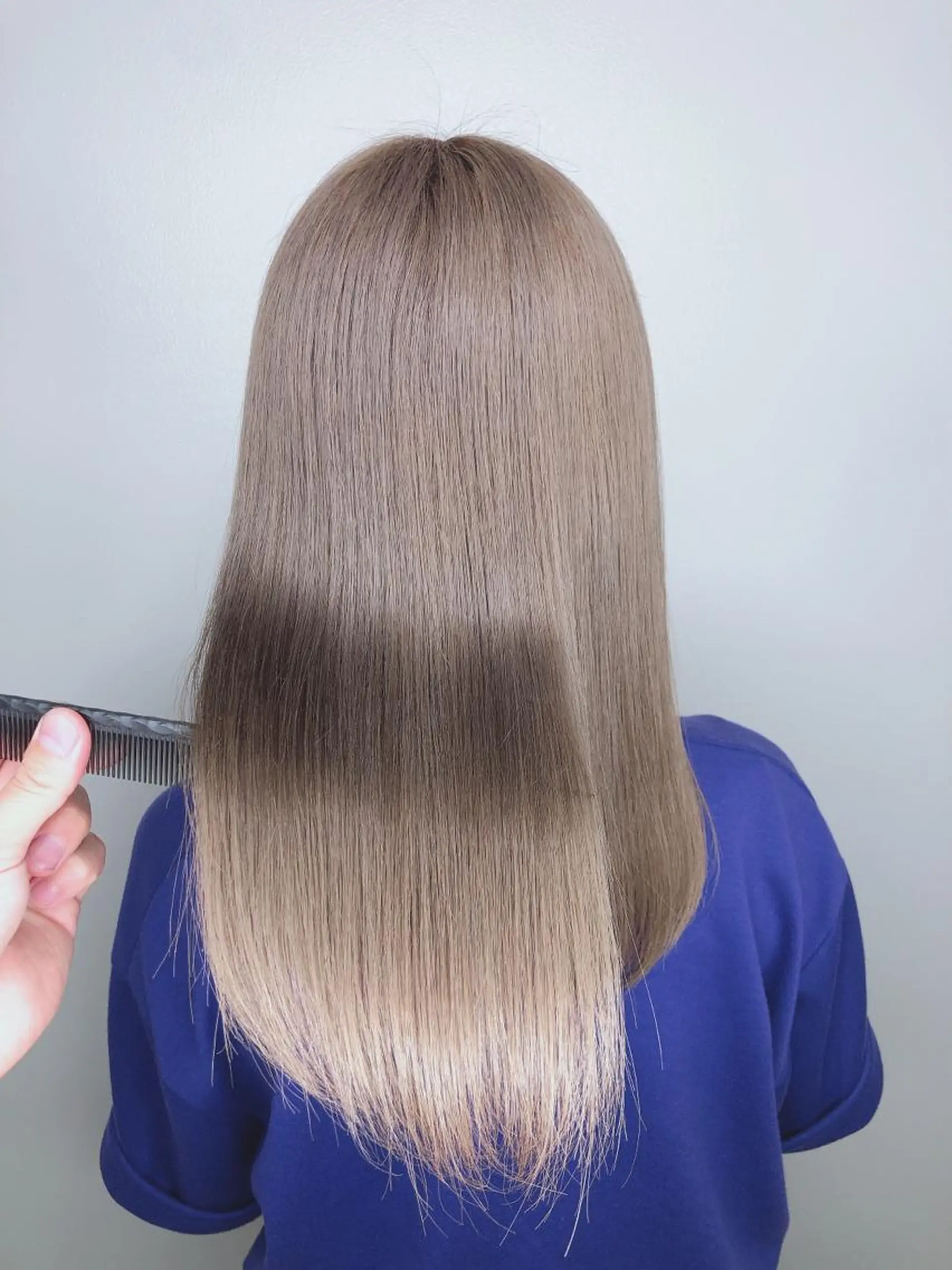 セミロング カラー 髪質改善 トリートメント ヘアカラー トリートメント AI 高田馬場店のヘアスタイル