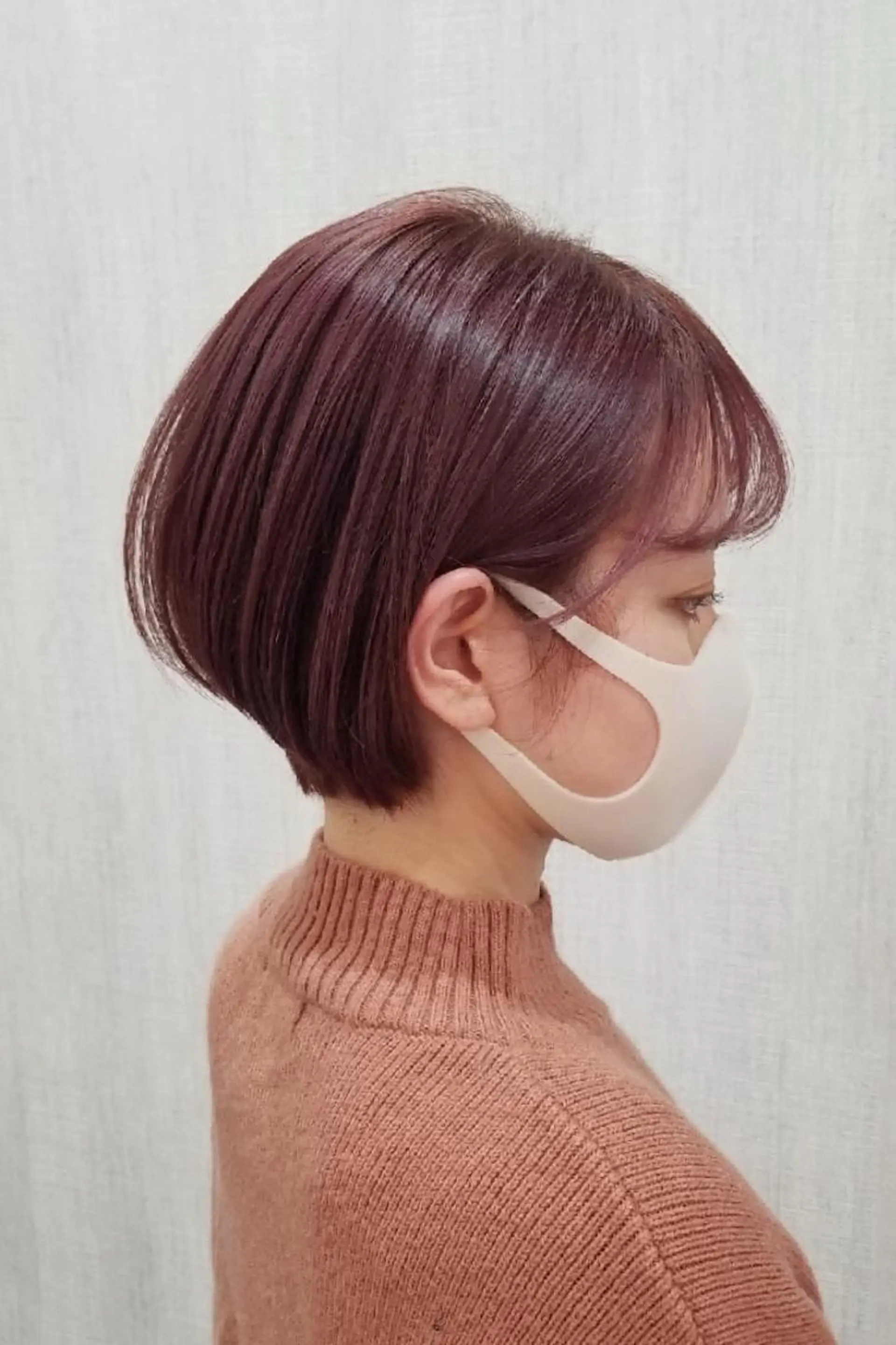 ショート カラー ピンクカラー カット ヘアカラー ✂韓国ヘア髪質改善 レイヤー代表西村功平のヘアスタイル