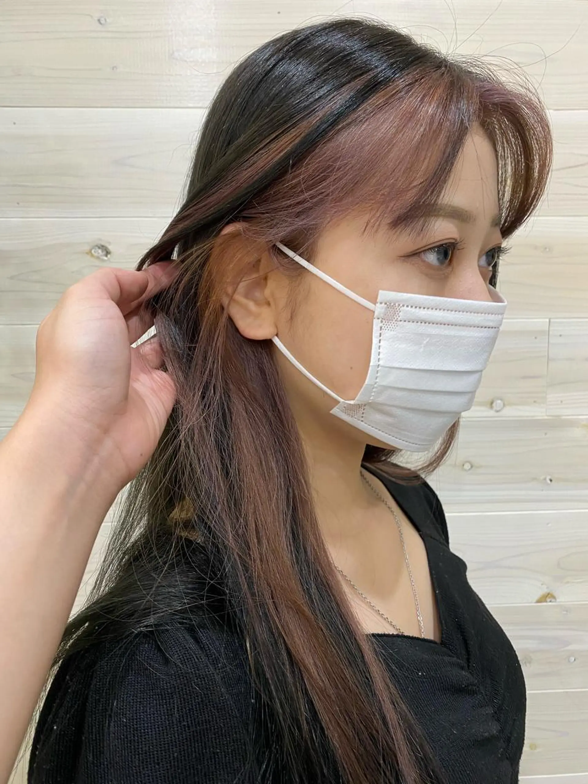 カラー グレージュ バイオレットカラー 韓国ヘア／艶カラー minamiのヘアスタイル