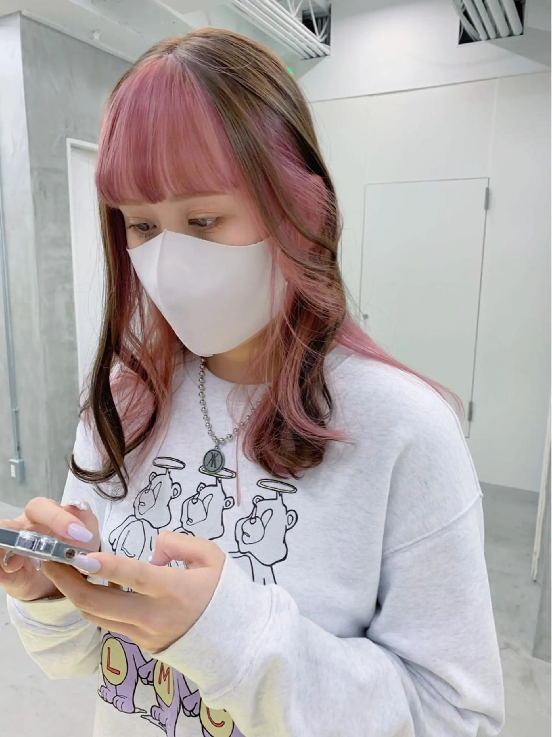 ミディアム カラー ブームボックス所属・🐝ハイトーンカラー hachi🐝のヘアスタイル