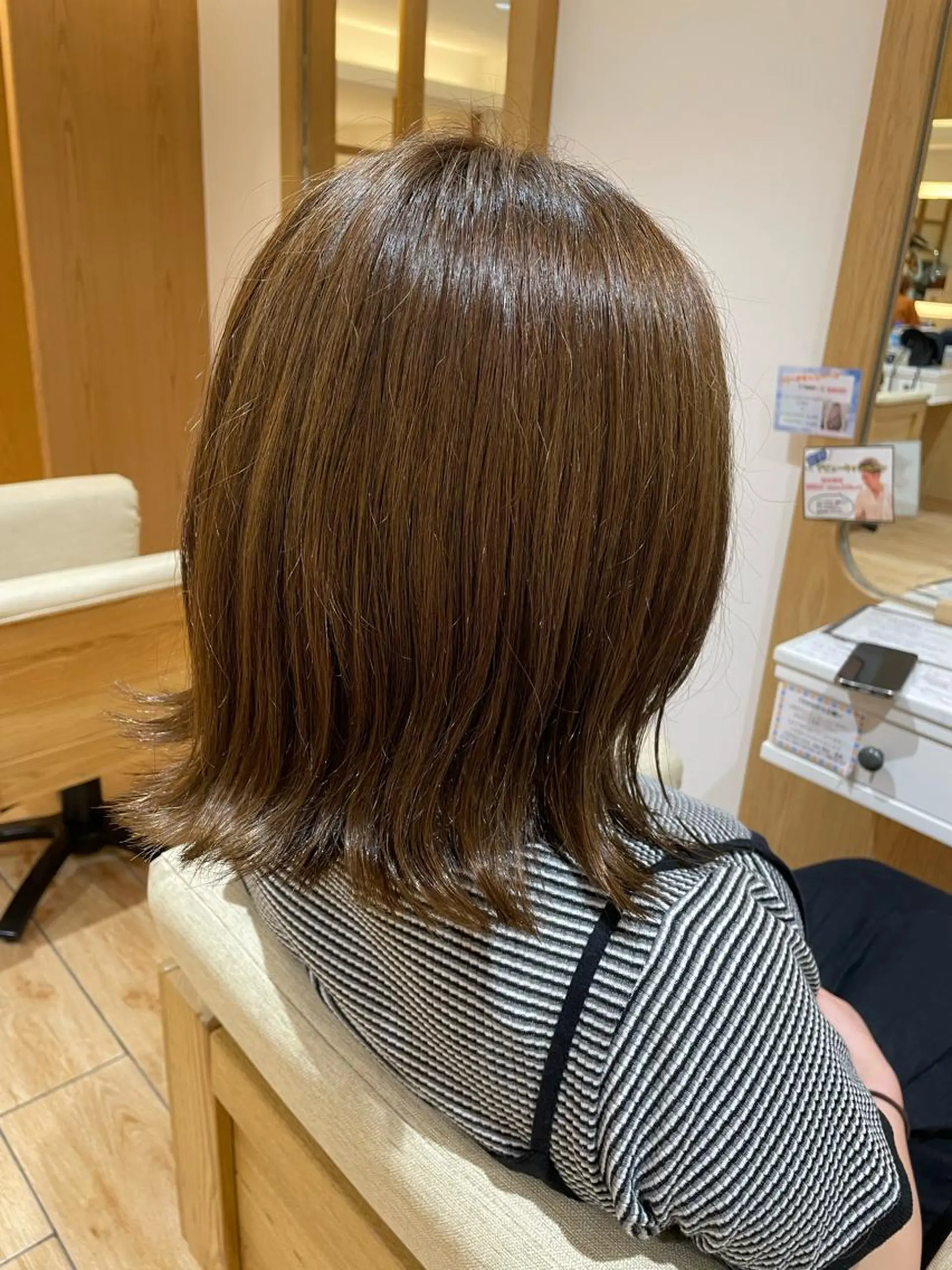 ミディアム カラー ハイライトカラー オリーブカラー ハイライト 山本ゆう/champ /瓢箪山美容室のヘアスタイル