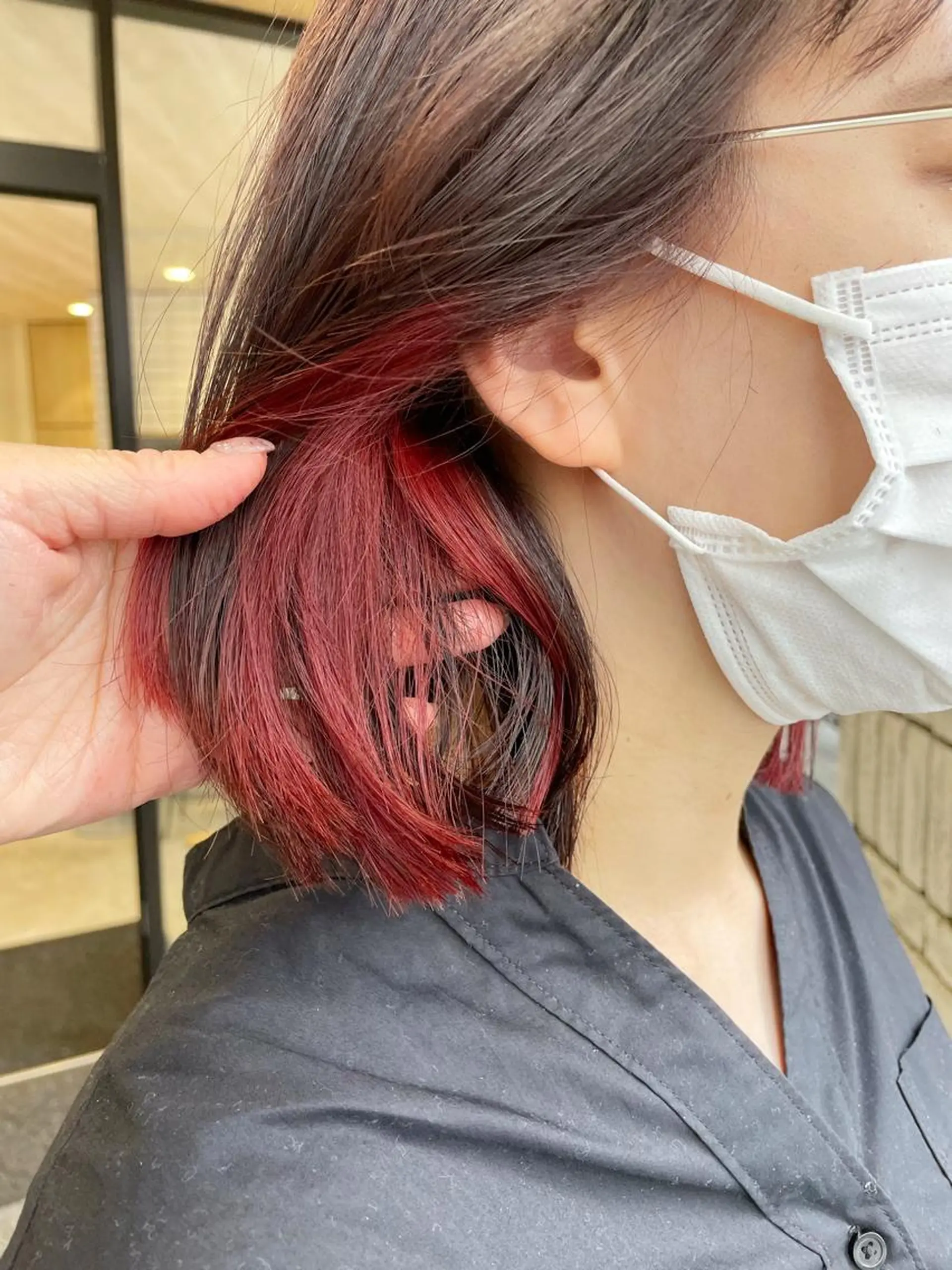ミディアム ヘアカラー haru/レイヤー/ ウルフのヘアスタイル