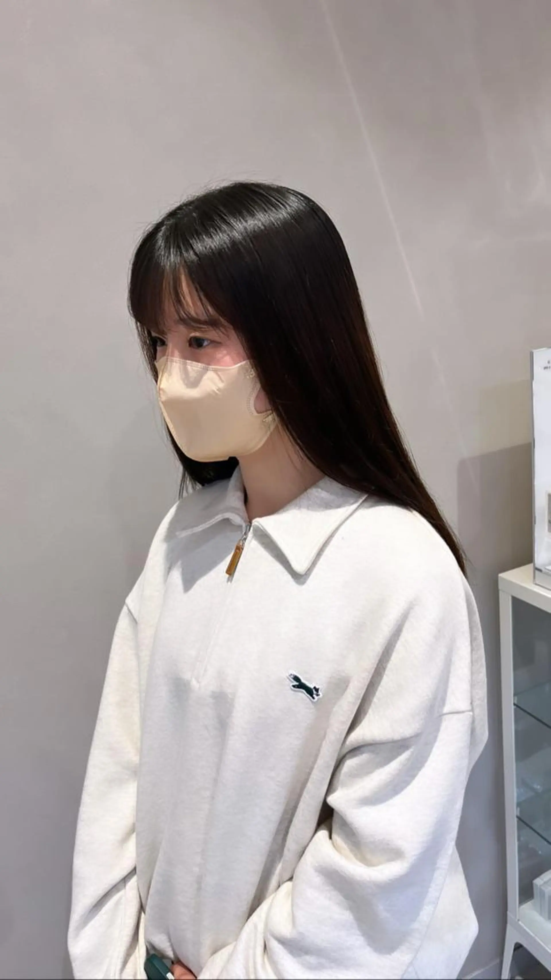 ロング ニュアンスパーマ 曲がる縮毛矯正 爲石のヘアスタイル