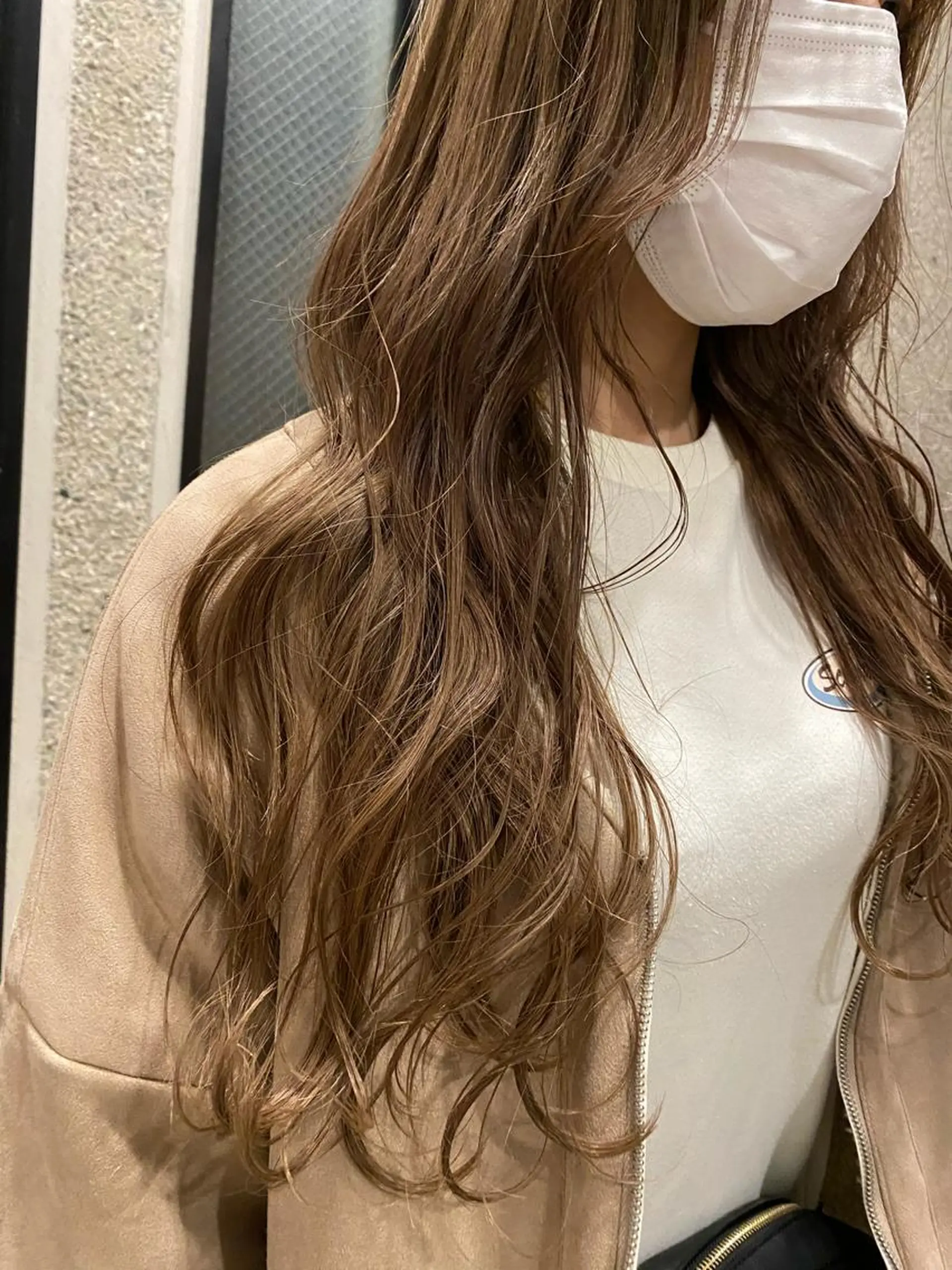 ロング カラー ワンレンボブ シールエクステ ベージュカラー 透明感カラー ダブルカラー カット ヘアカラー IRIE HAIR DESIGN所属・IRIE⚡️メンズ/ パーマ⚡️北川聖也のヘアスタイル