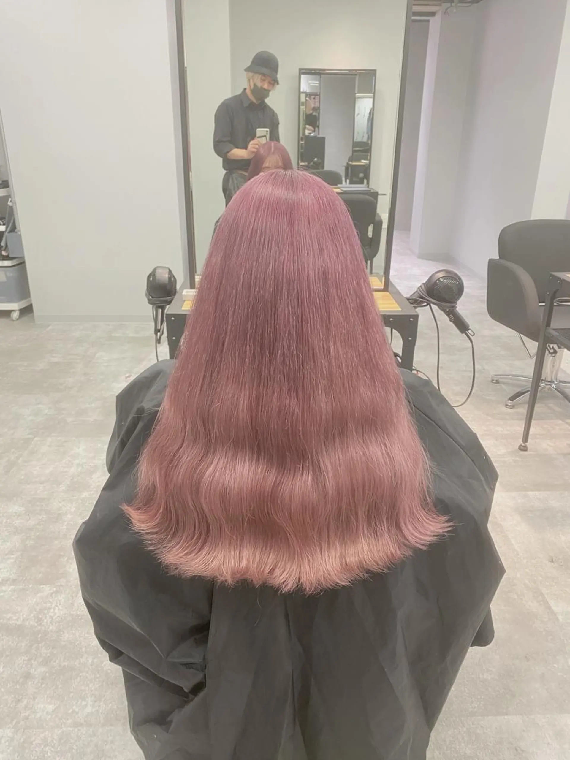 セミロング ピンクラベンダー esu天満所属・esu 天満のヘアスタイル