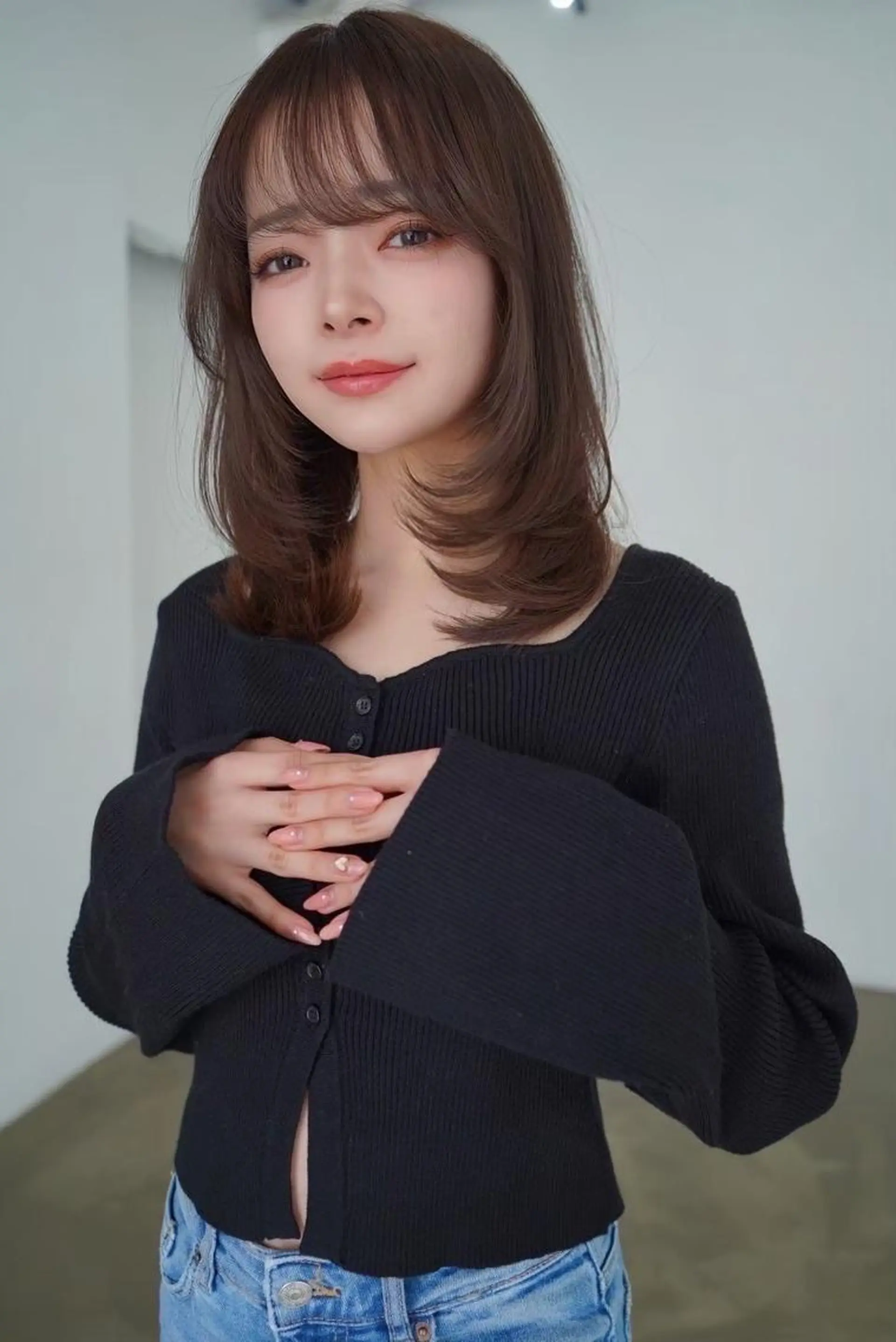 ミディアム カット ヘアカラー トリートメント ANGELICA 難波店のヘアスタイル