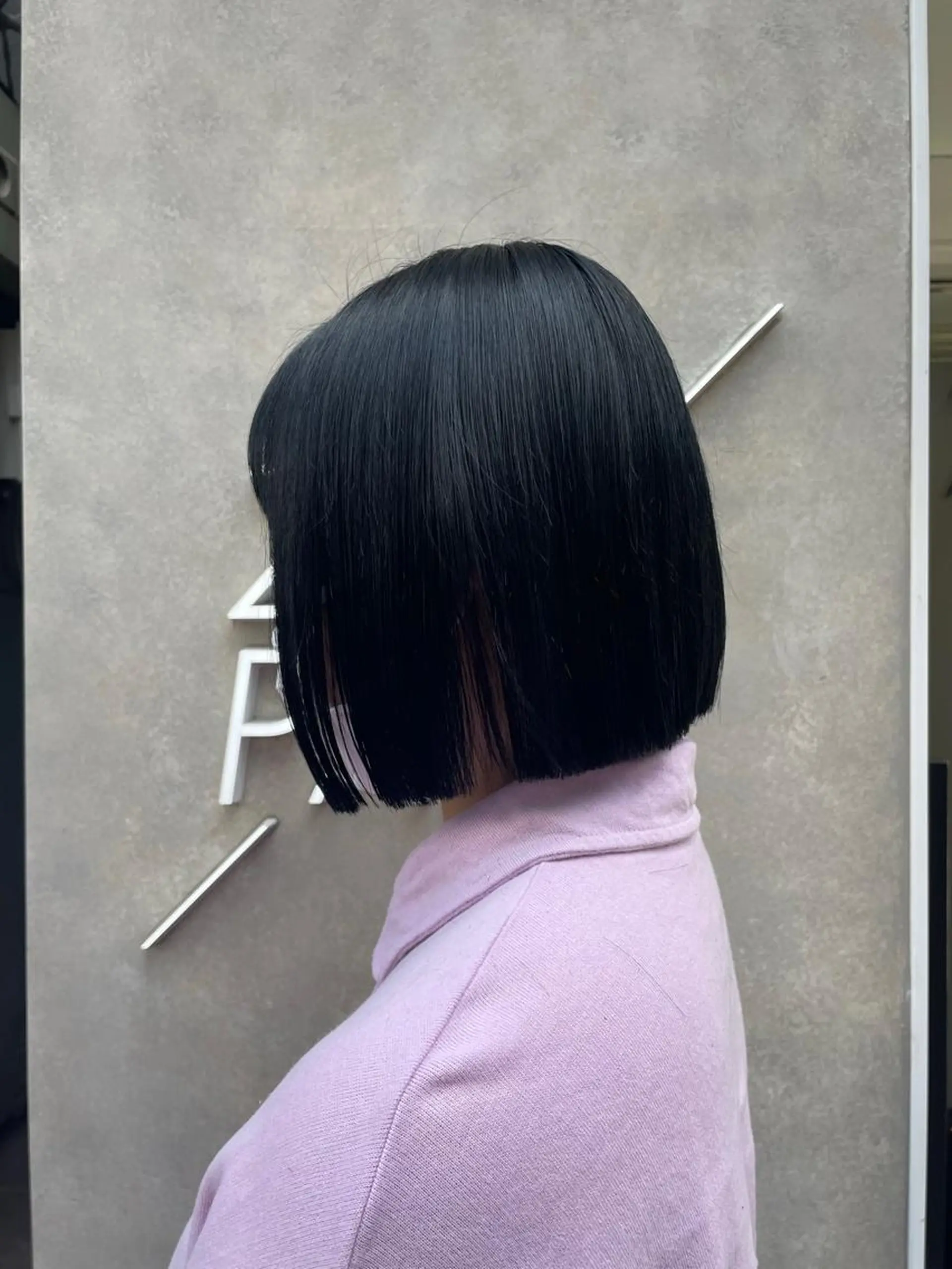 ミディアム 切りっぱなしボブ ボブ 学生 HAIR&NAIL KANAのネイルデザイン