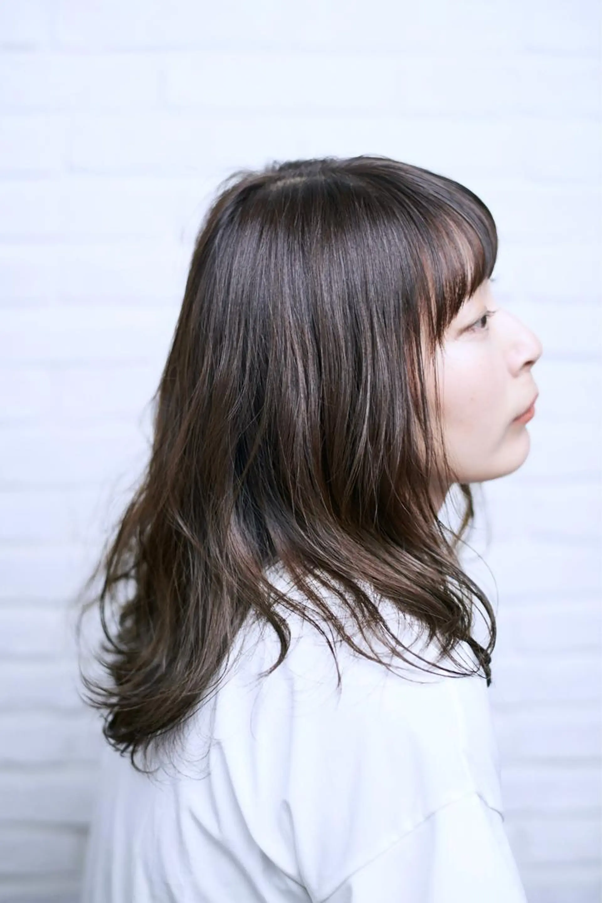 ミディアム カラー ヘアカラー 井上 涼花のヘアスタイル
