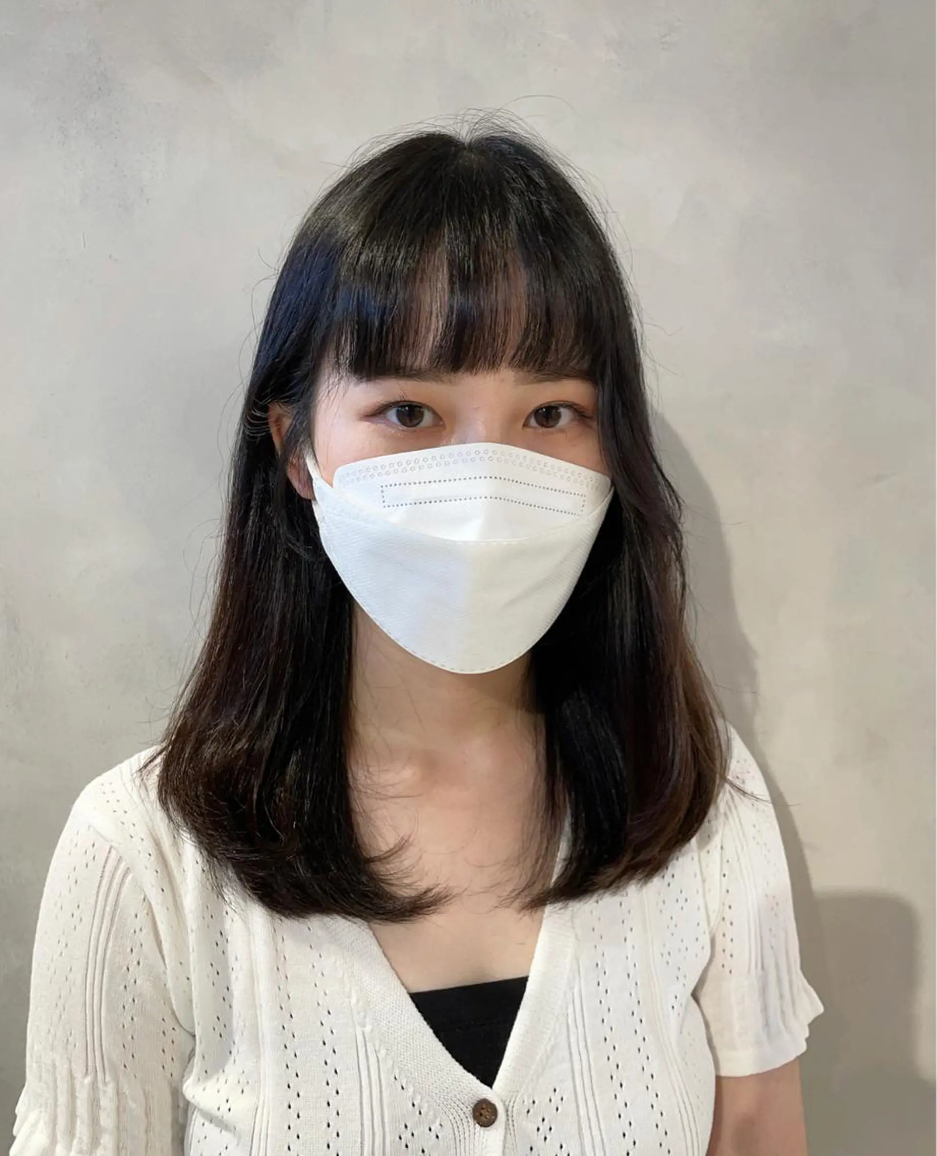 ミディアム 韓国風ヘア レイヤーカット カット ❤︎︎韓国ヘア❤︎︎ 𝑺𝒉𝒊𝒉𝒐のヘアスタイル