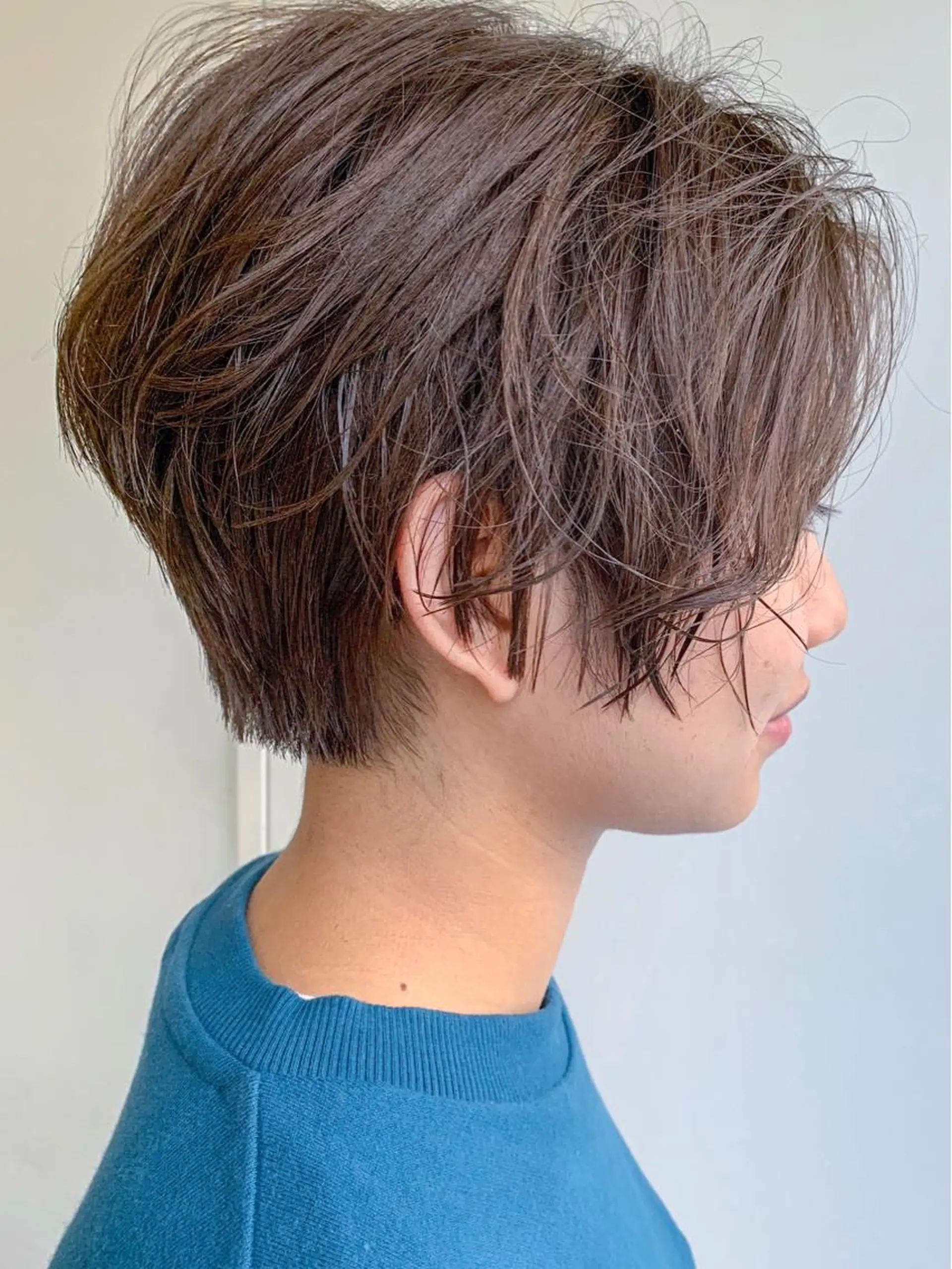 ショート ハンサムショート ショートヘア nuu所属・💜ショート💜 ウルフ、ボブ二色亜美のヘアスタイル