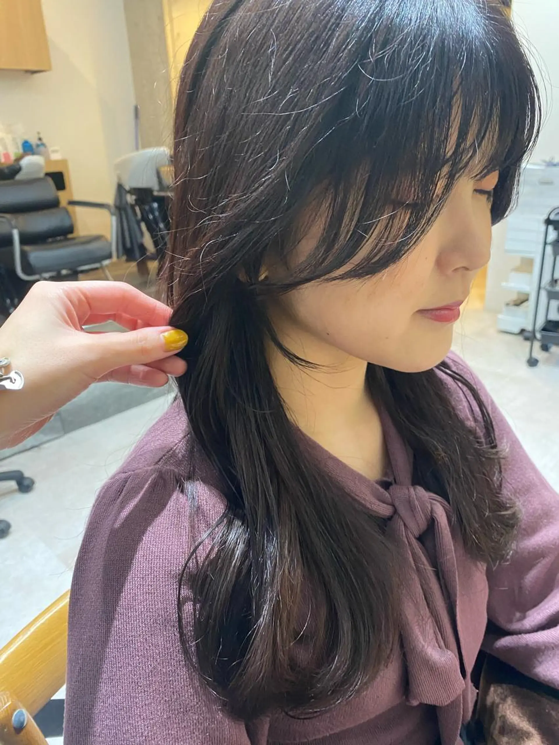 セミロング カラー カット ヘアカラー トリートメント Dxxxx III所属・女性目線の大人 メンズ*Ayakaのヘアスタイル