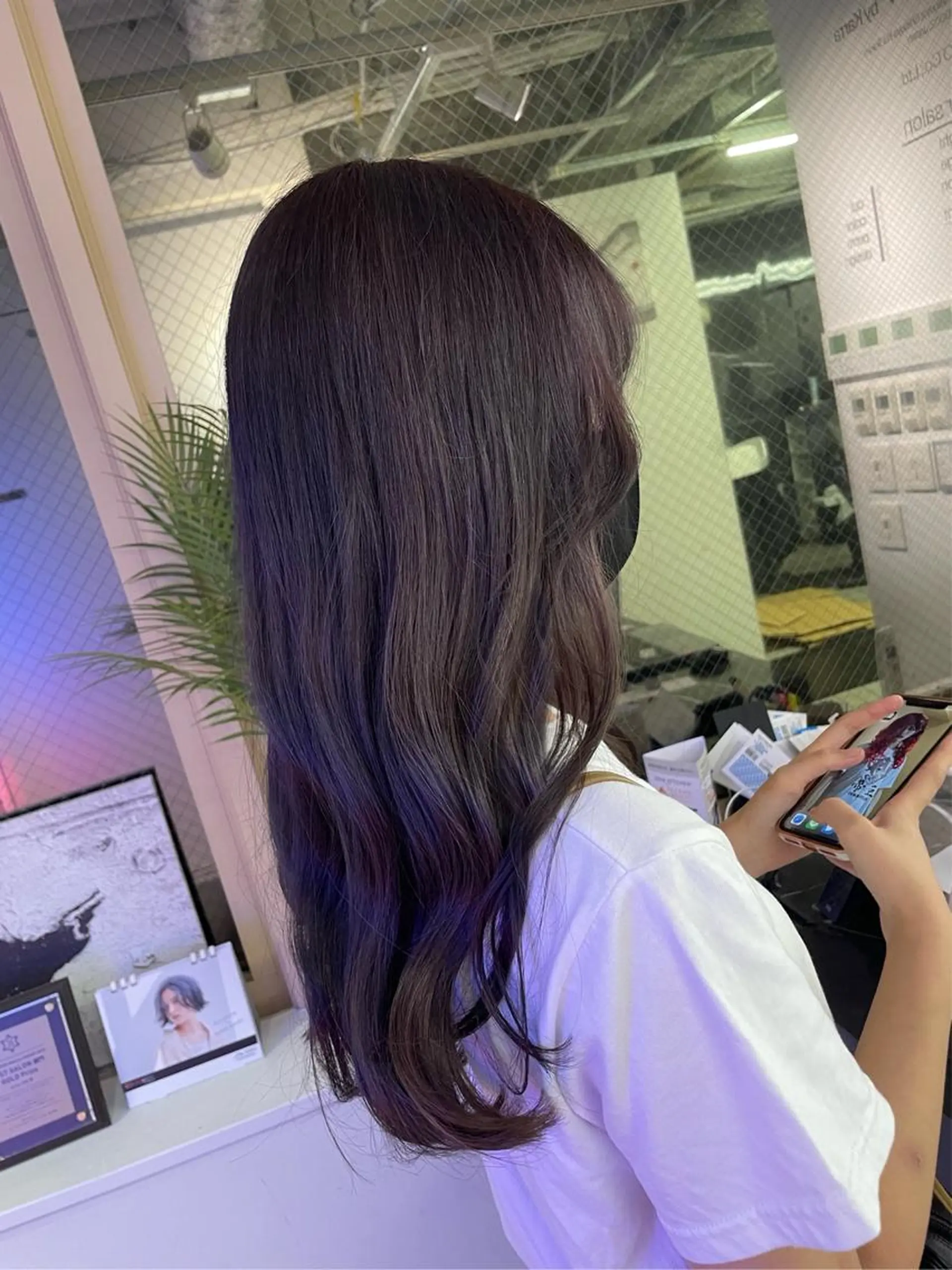 ロング カラー アッシュ ラベンダーカラー ラベンダーアッシュ ロング エクステ 🎀プルエクステ みまひかる🎀のヘアスタイル