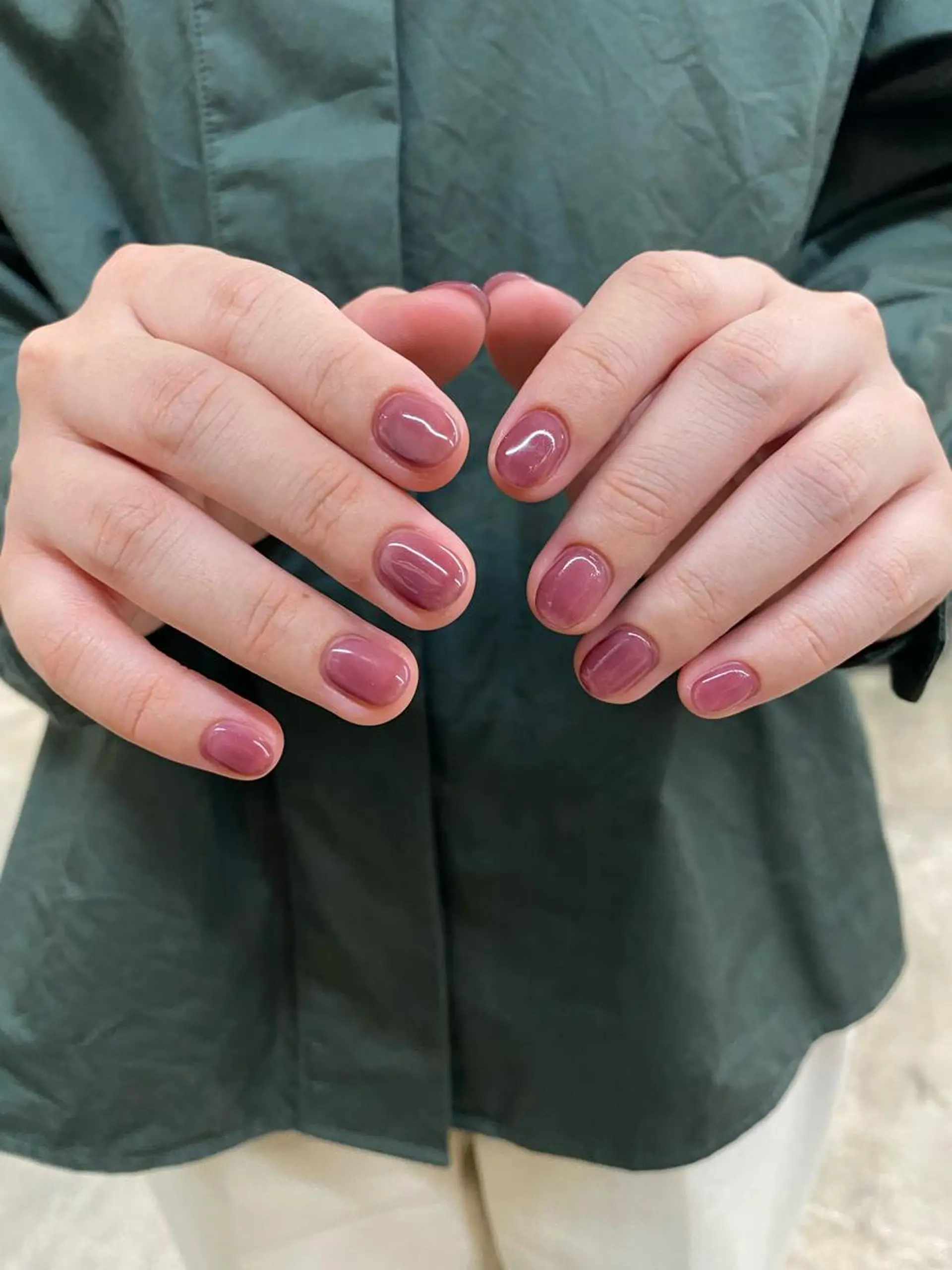 ネイル ワンカラーネイル ピンク ハンドネイル nable.所属・望月 実莉のネイルデザイン