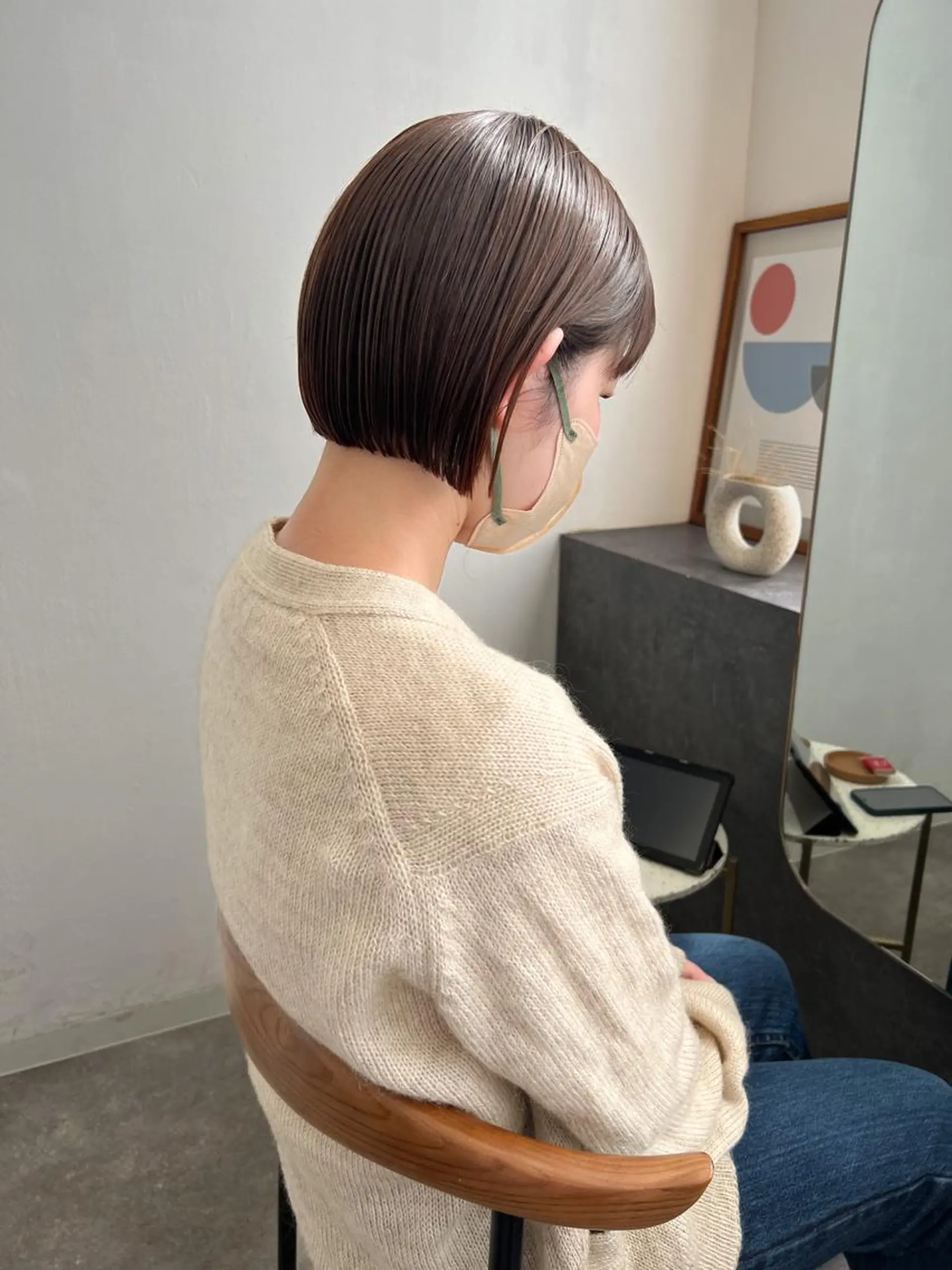 ショート 顔周りレイヤー/韓国 ブリーチminamiのヘアスタイル