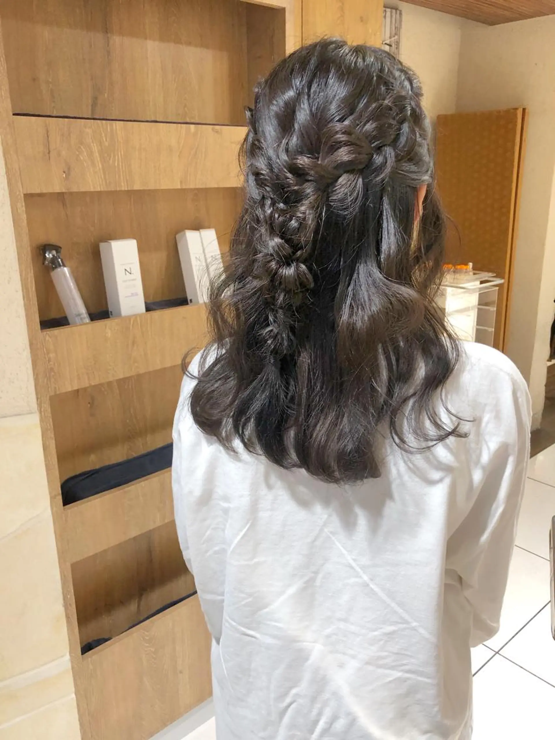 セミロング ヘアアレンジ ハーフアップ 【ディレクター 🧸🤍田澤 唯那】のヘアスタイル